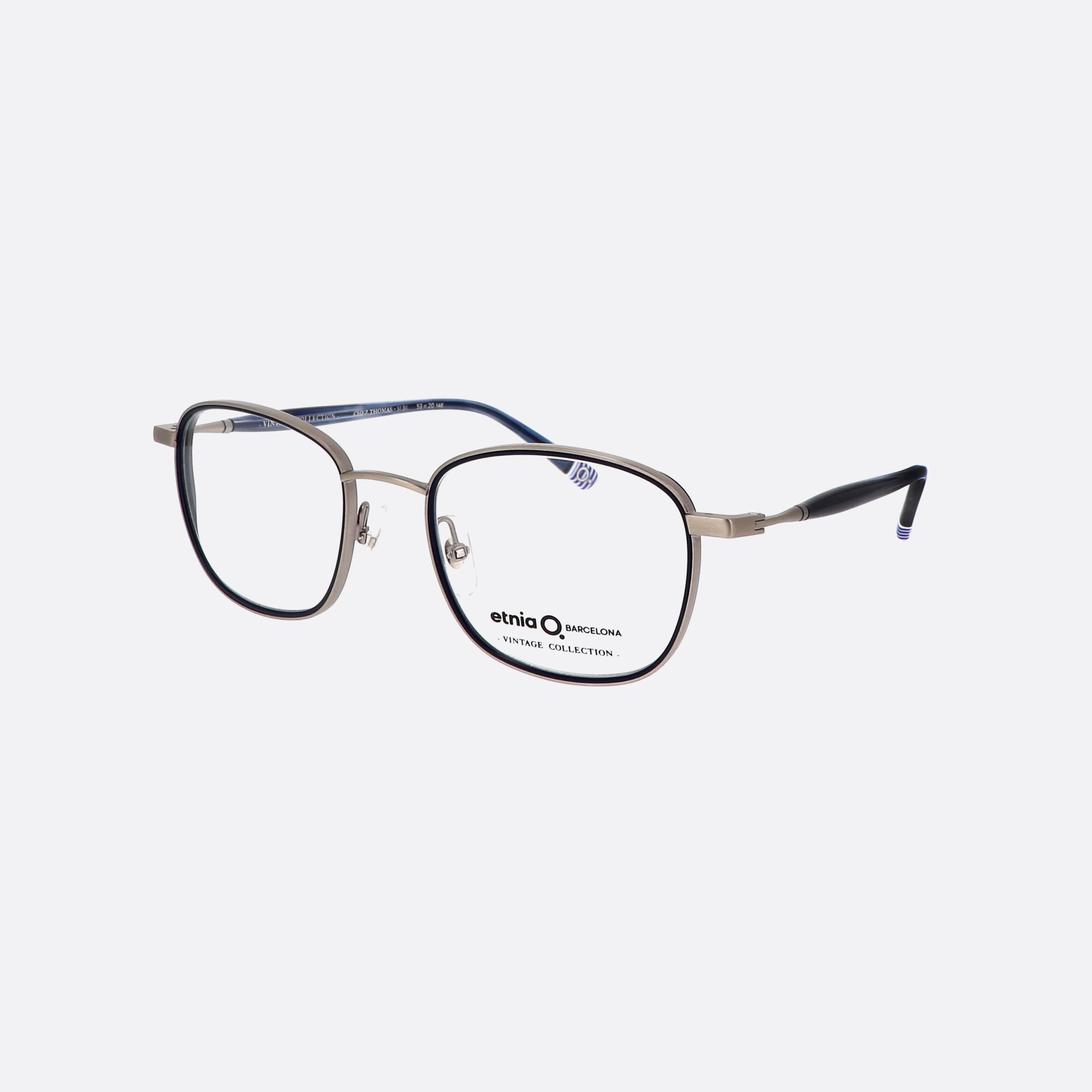 Etnia 53mm Barcelona Chez Thomas 7chezto Slbl Grey Oval Men Eyeglasses - Main View