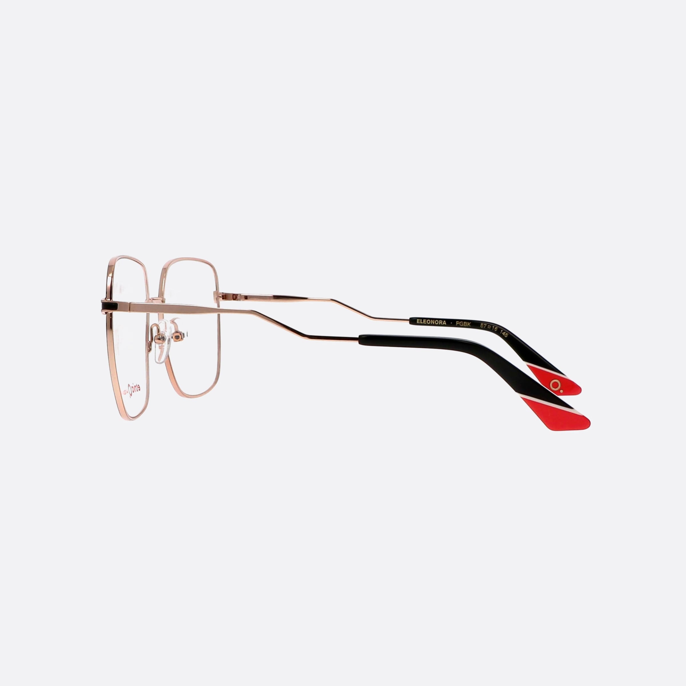 Etnia 57mm Barcelona Eleonora 4eleono Pgbk Gold Square Women Eyeglasses - Detail View