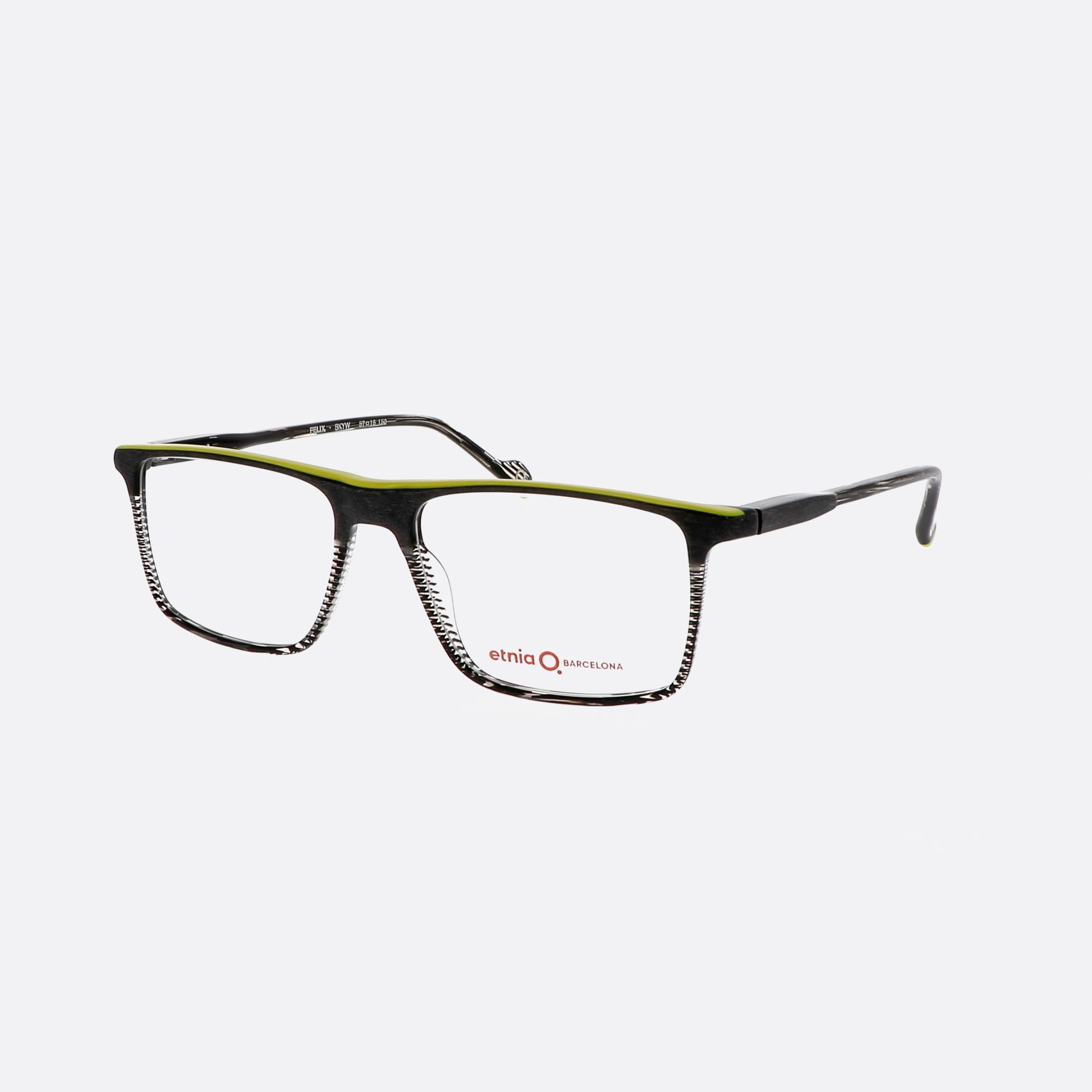 Etnia 57mm Barcelona Felix 5felix Bkyw Grey Rectangle Men Eyeglasses - Main View