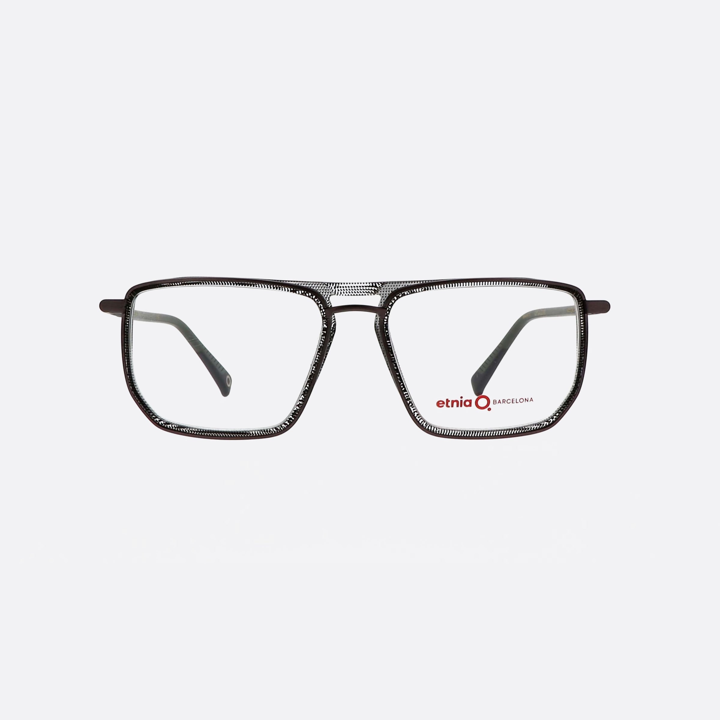 Etnia 55mm Barcelona Hackberry 7hackbe Gmgr Grey Rectangle Men Eyeglasses - Side View
