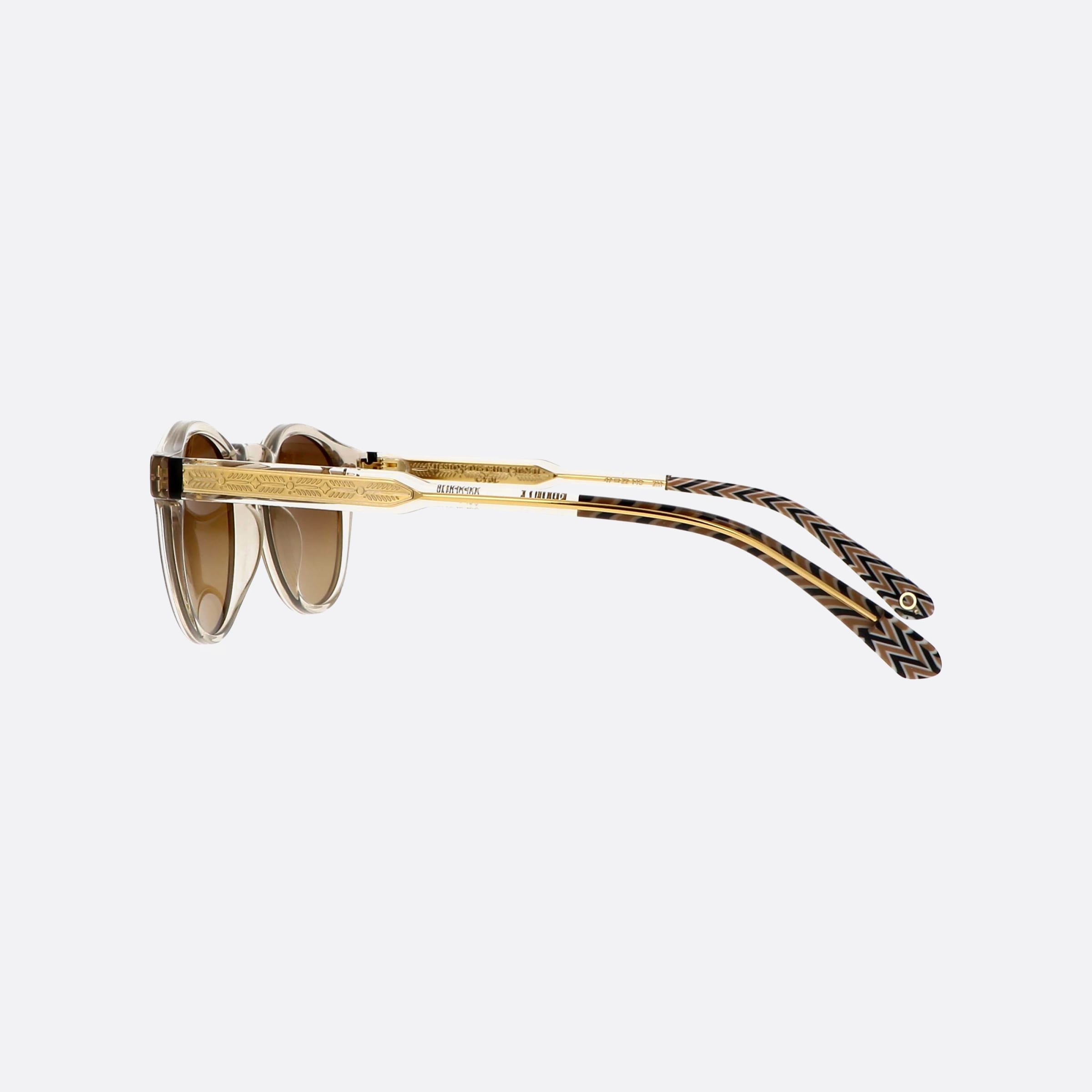 Etnia 47mm Barcelona Mission District 5misdi2 Gybl Clear Round Polarized Unisex Sunglasses - Detail View