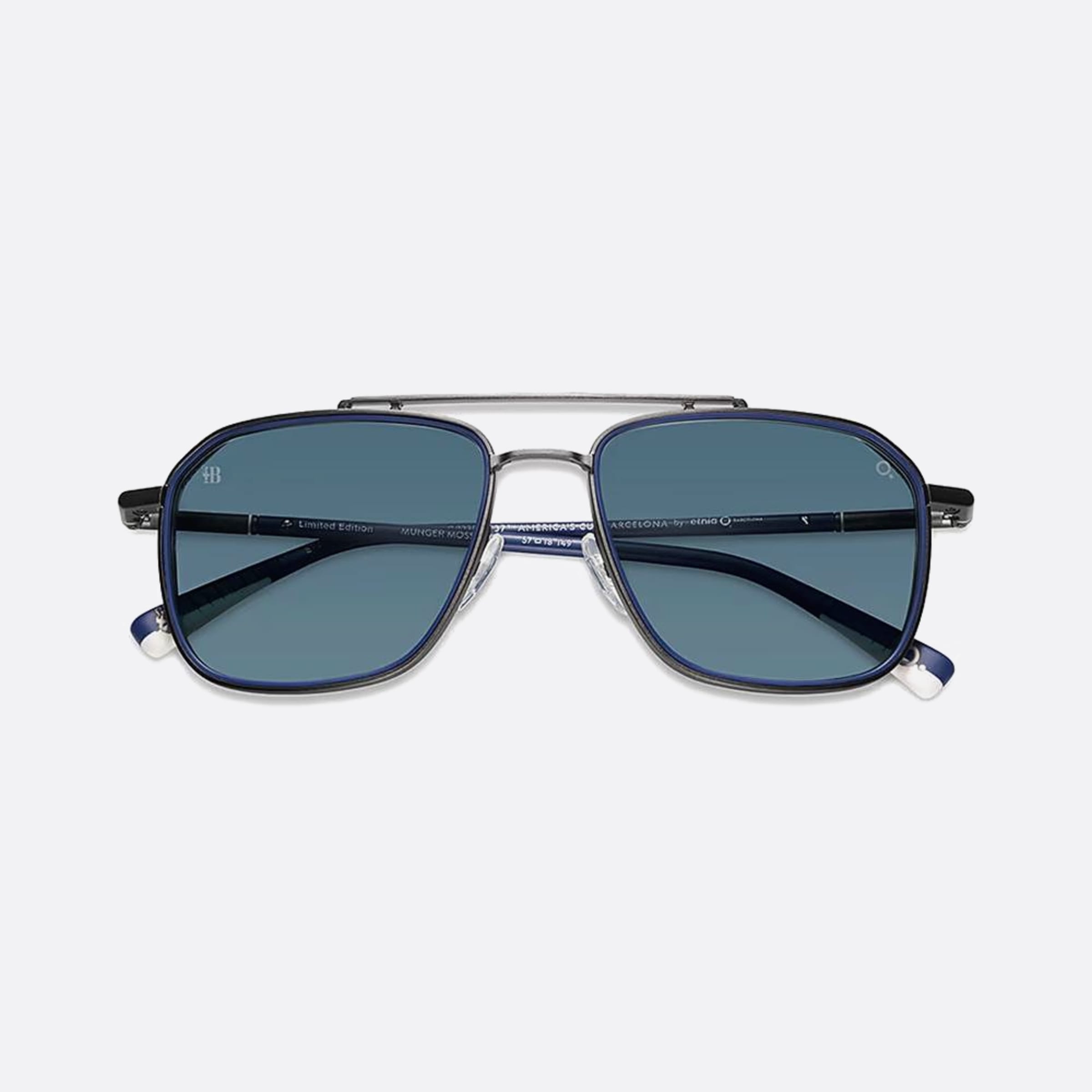 Etnia 57mm Barcelona Munger Moss Blbk Blue Pilot Men Sunglasses - Main View