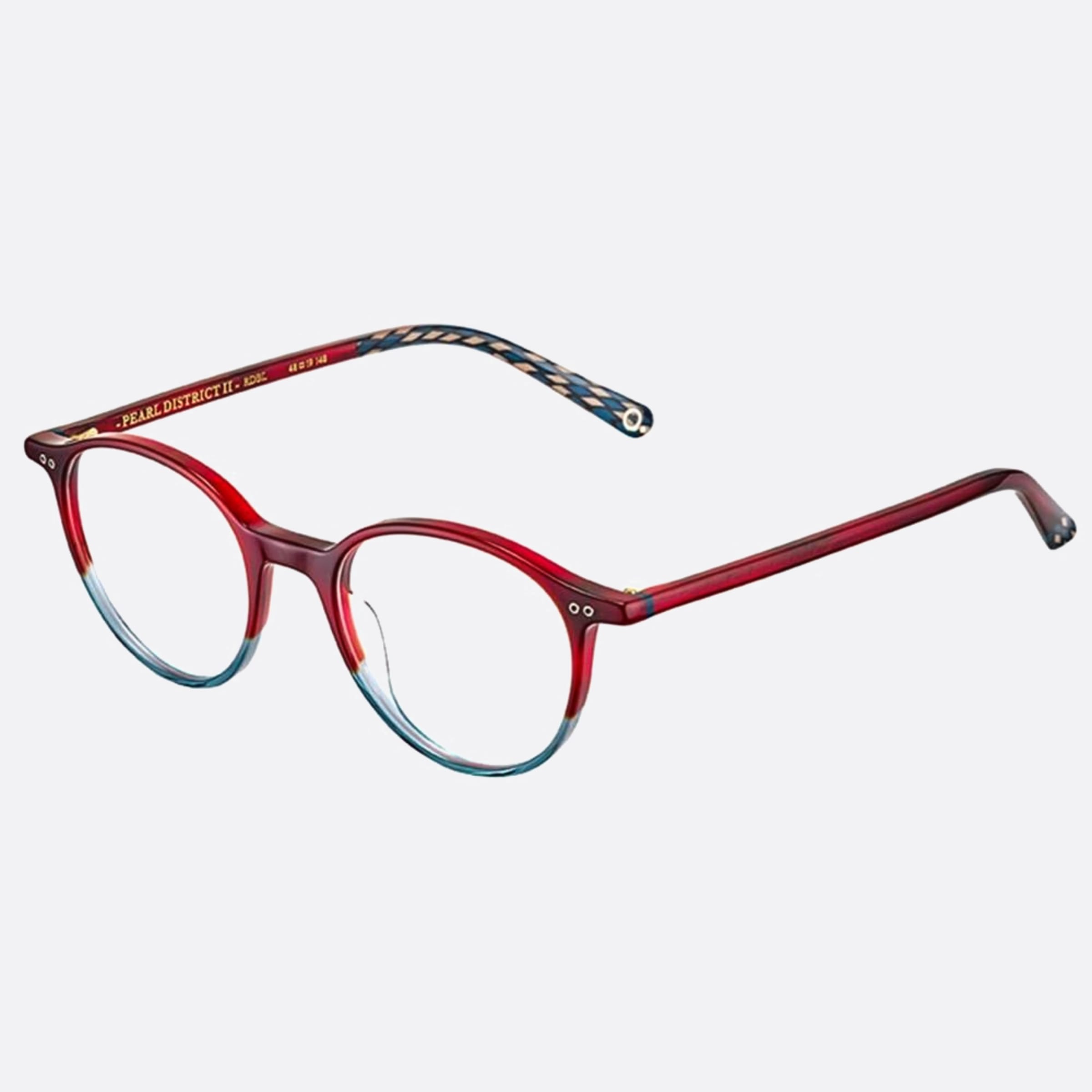 Etnia 48mm Barcelona Pearl District Rdbl Red Visor Unisex Eyeglasses - Side View