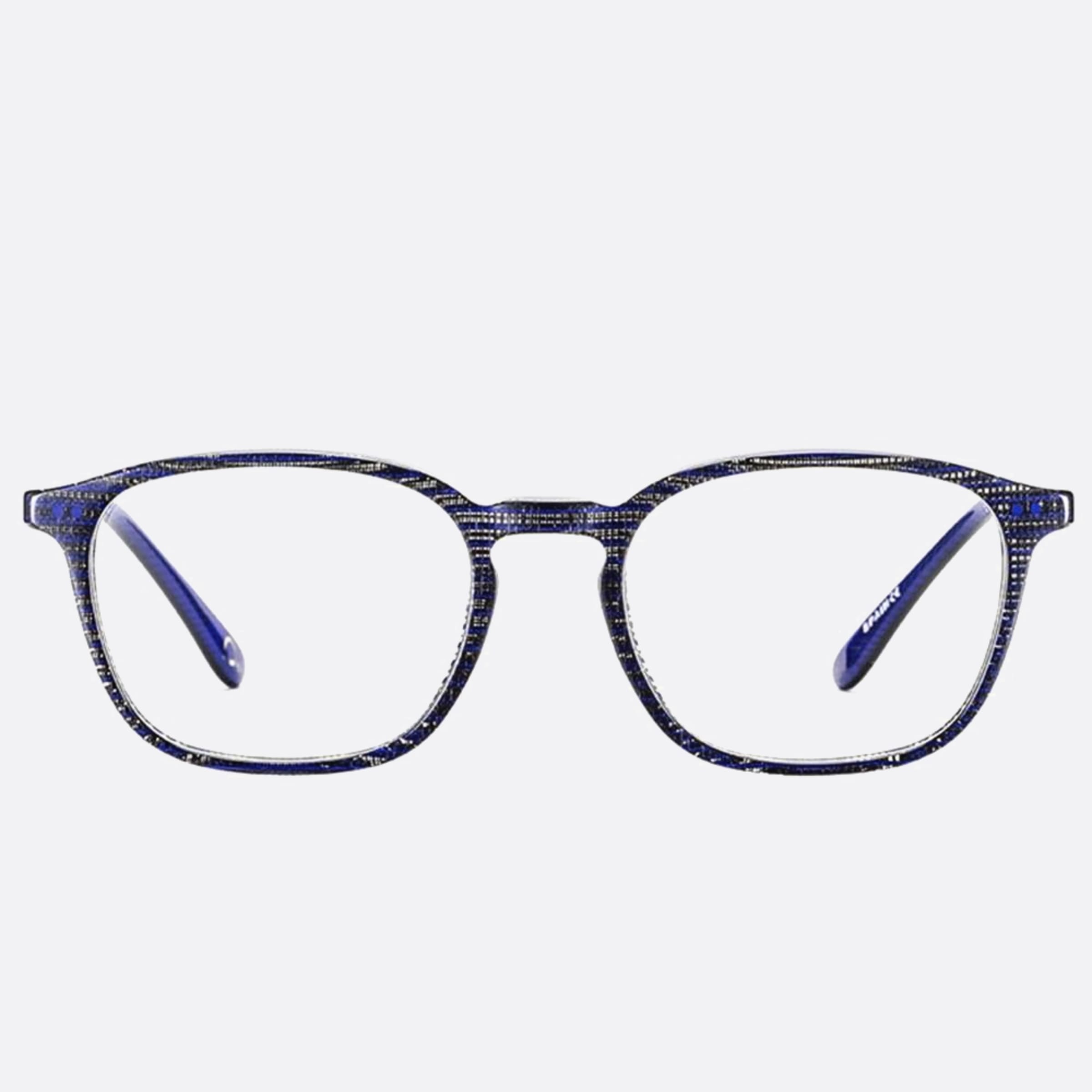 Etnia 50mm Barcelona Redwood Blue Geometric Unisex Eyeglasses - Main View