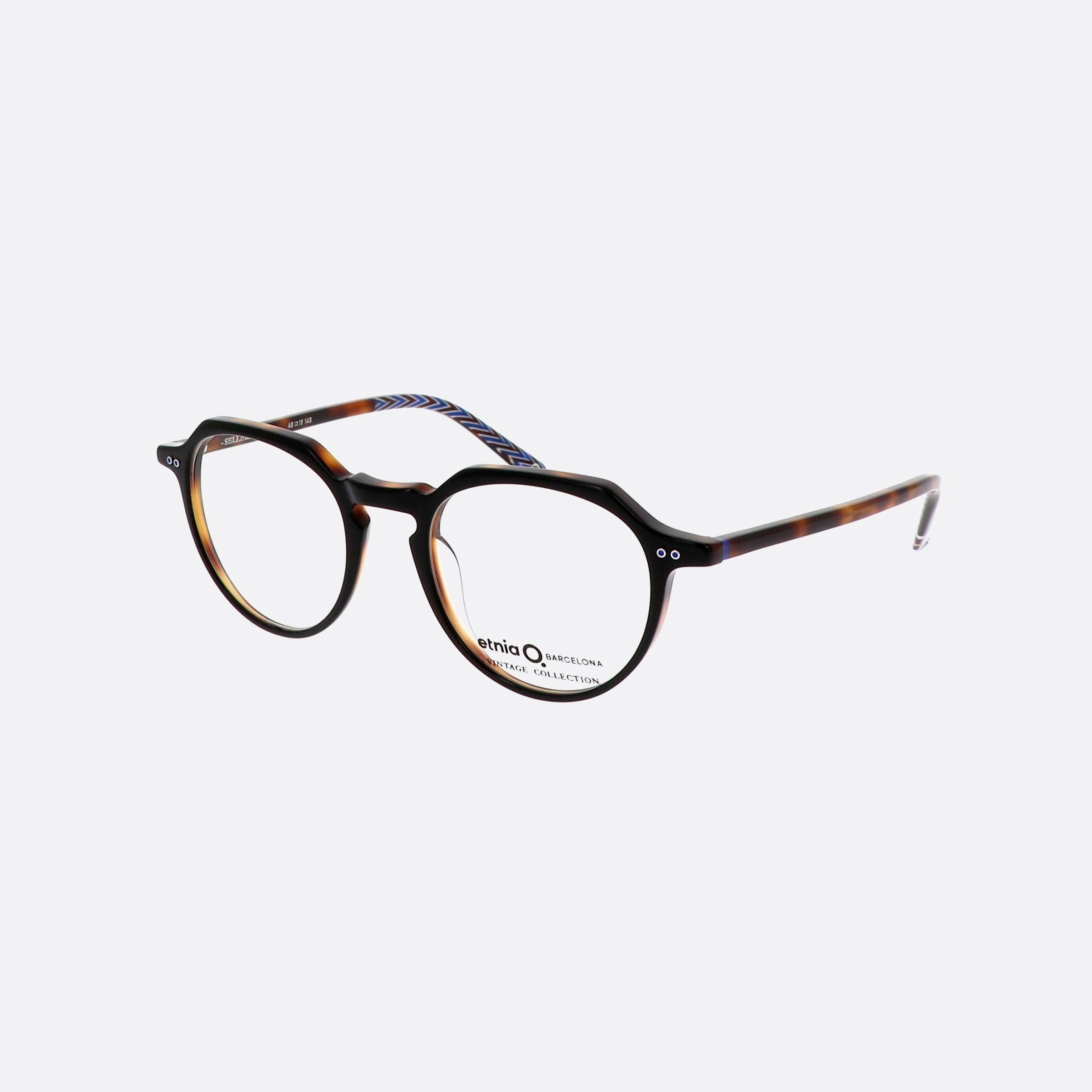 Etnia 48mm Barcelona Sellers 5seller Bkhv Black Round Unisex Eyeglasses - Main View