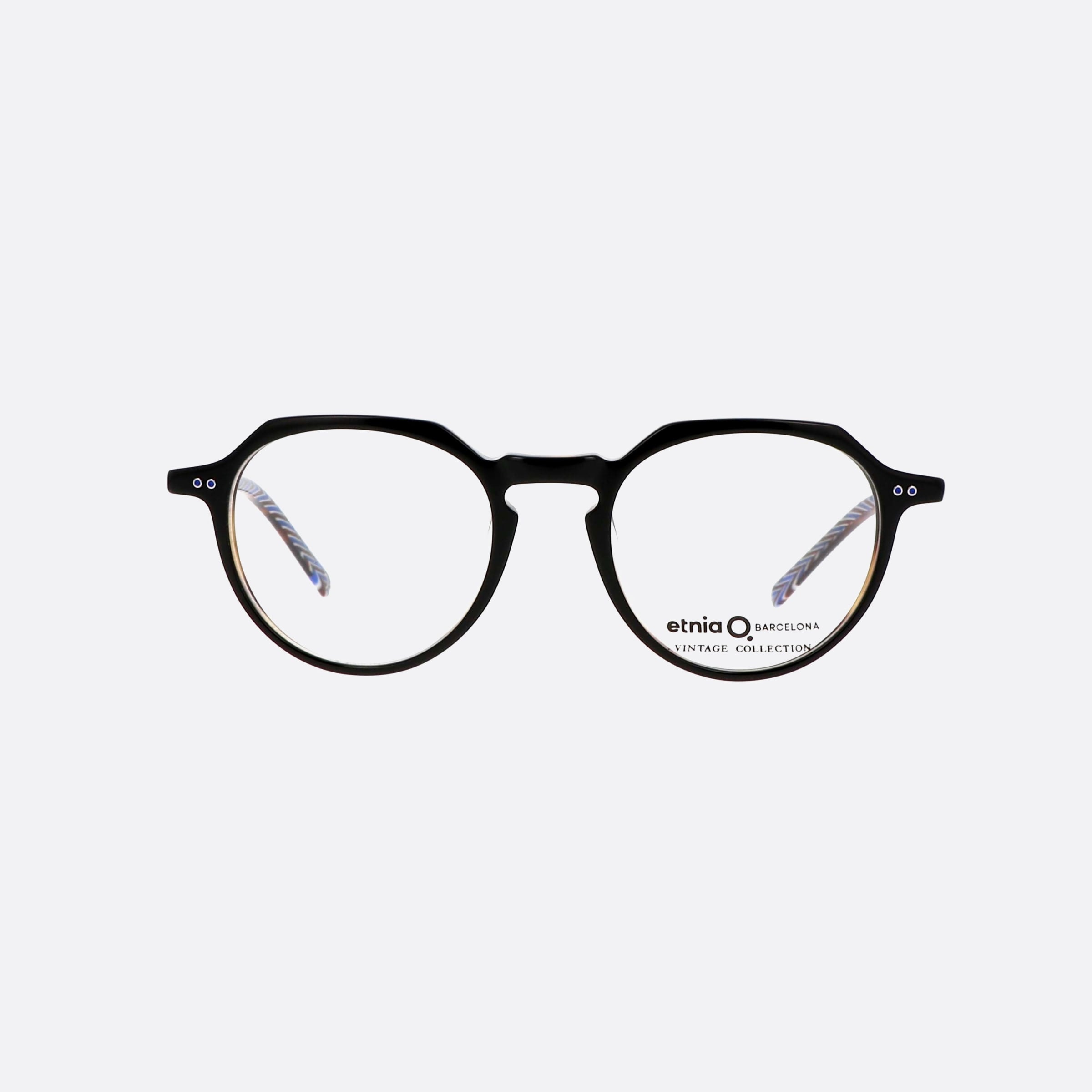 Etnia 48mm Barcelona Sellers 5seller Bkhv Black Round Unisex Eyeglasses - Side View
