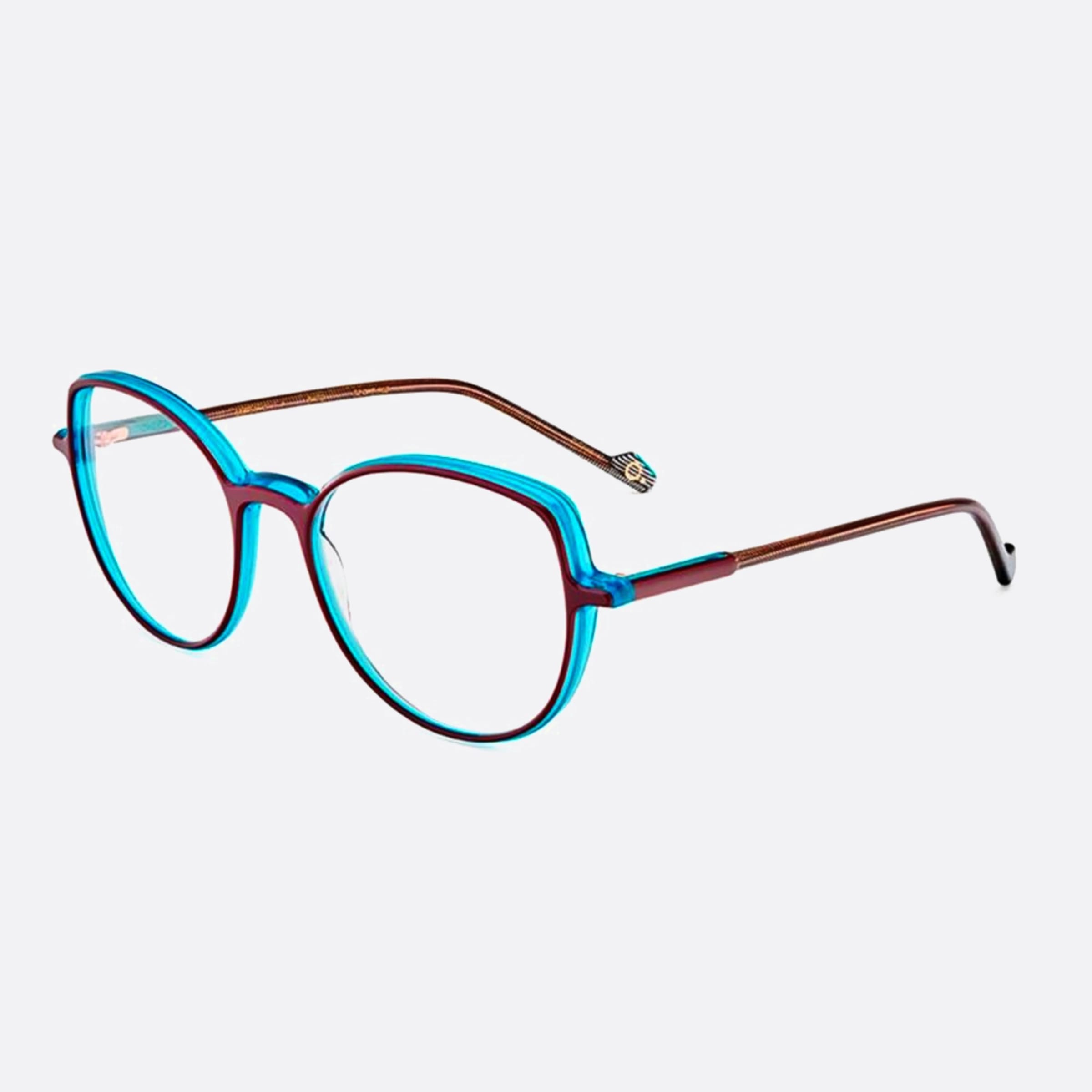 Etnia 51mm Barcelona Ultra Light Bxtq Blue Cat Eye Unisex Eyeglasses - Side View