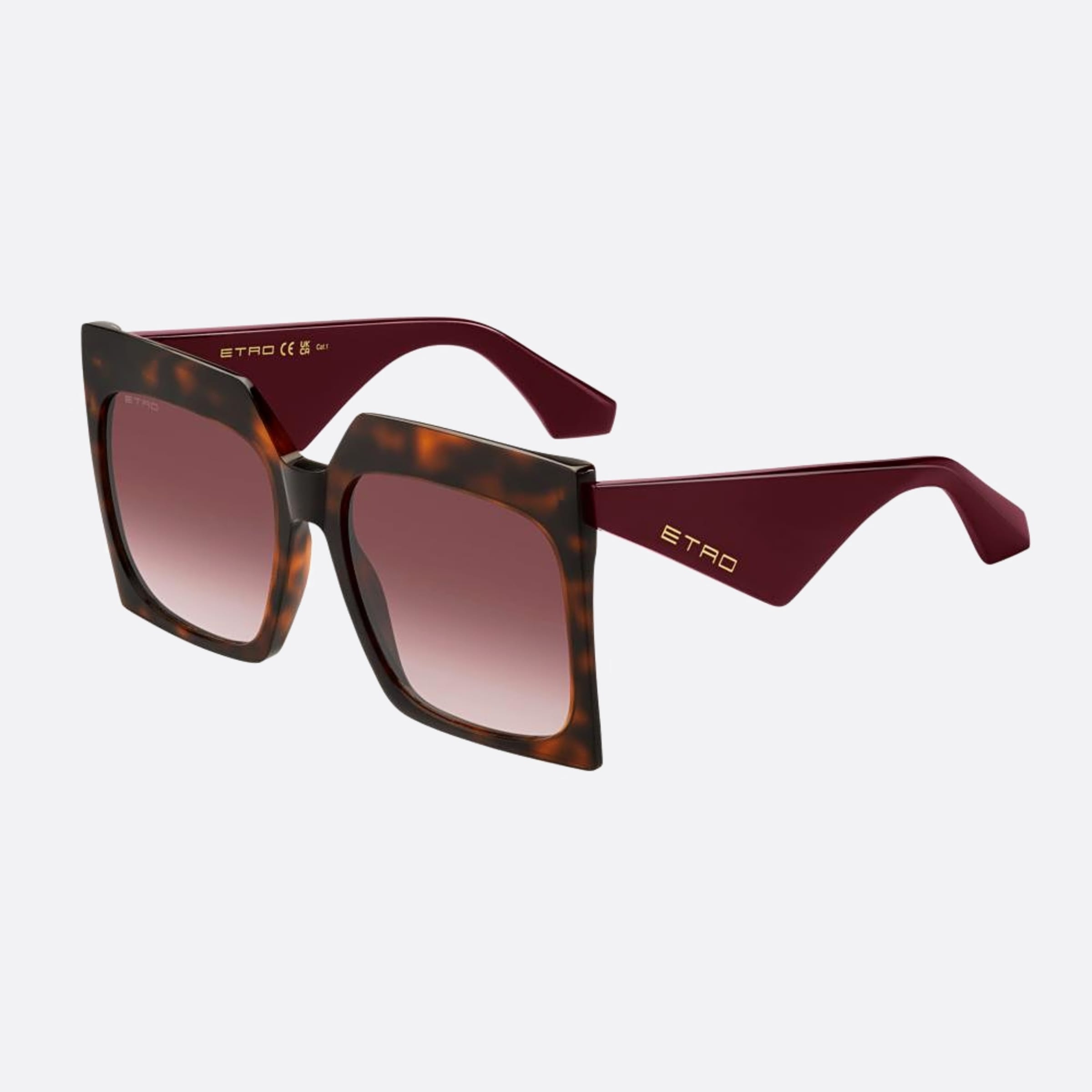 Etro 60mm Etro Havana Oversize Women Sunglasses - Side View