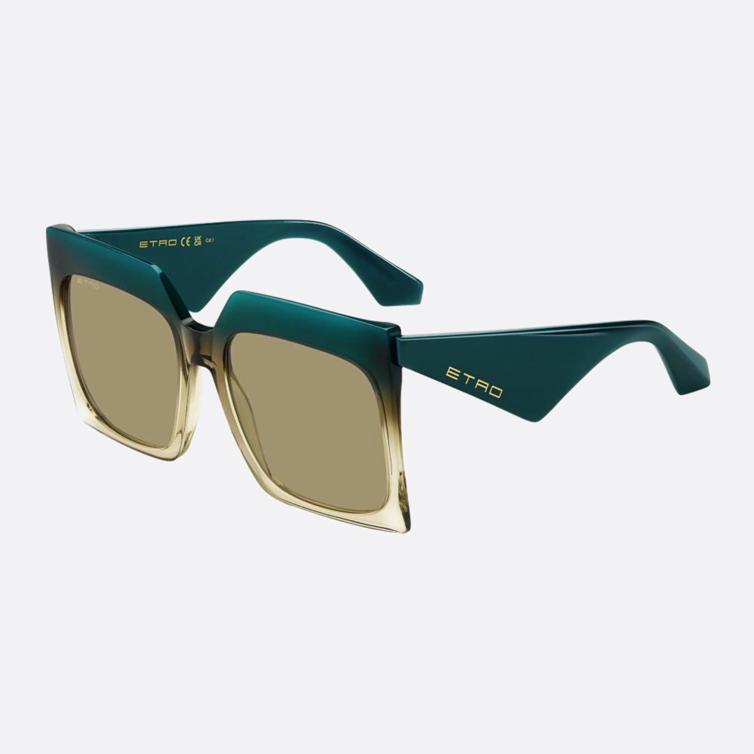 Etro 60mm Etro Gtt Green Oversize Women Sunglasses - Side View