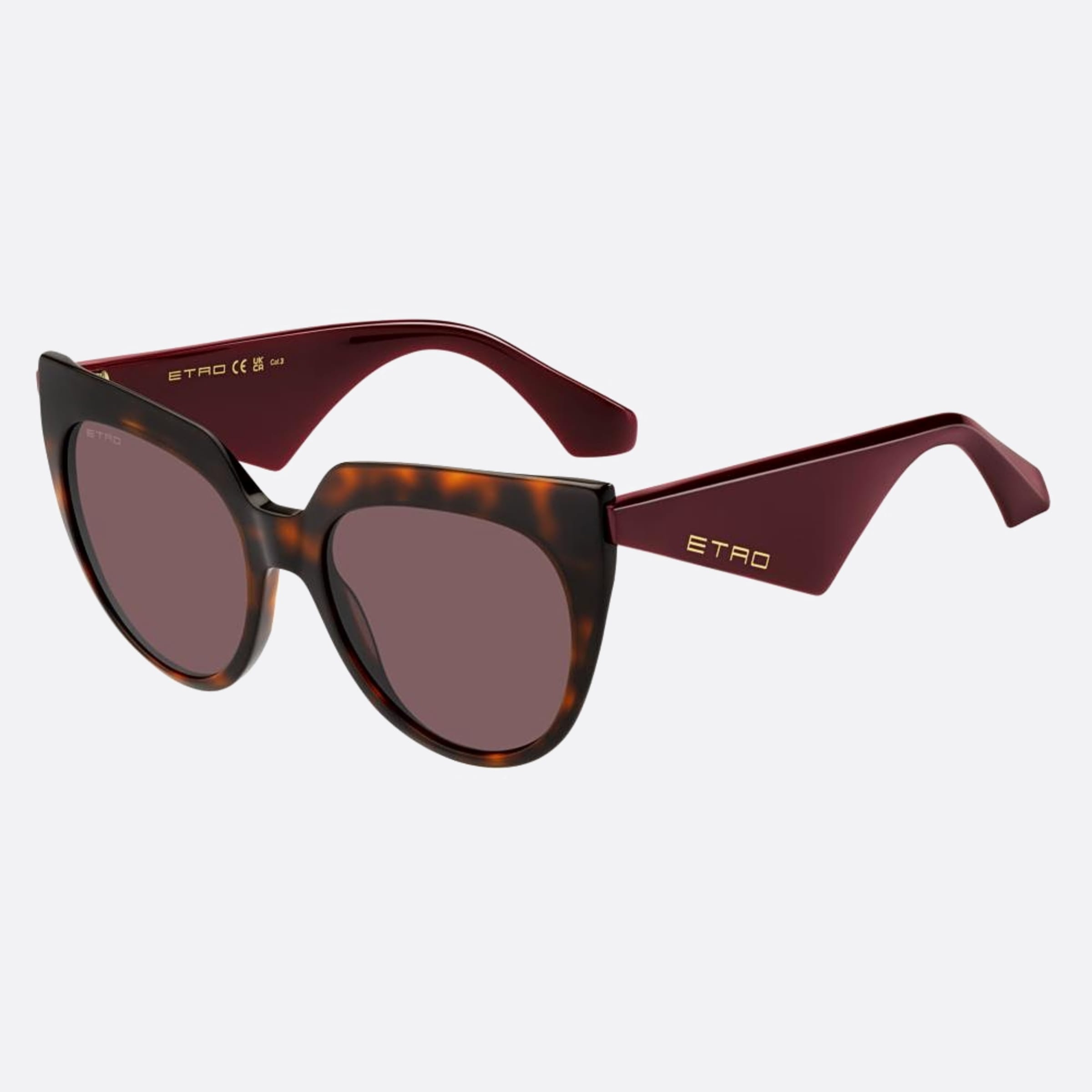 Etro 55mm Etro Havana Cat Eye Women Sunglasses - Side View
