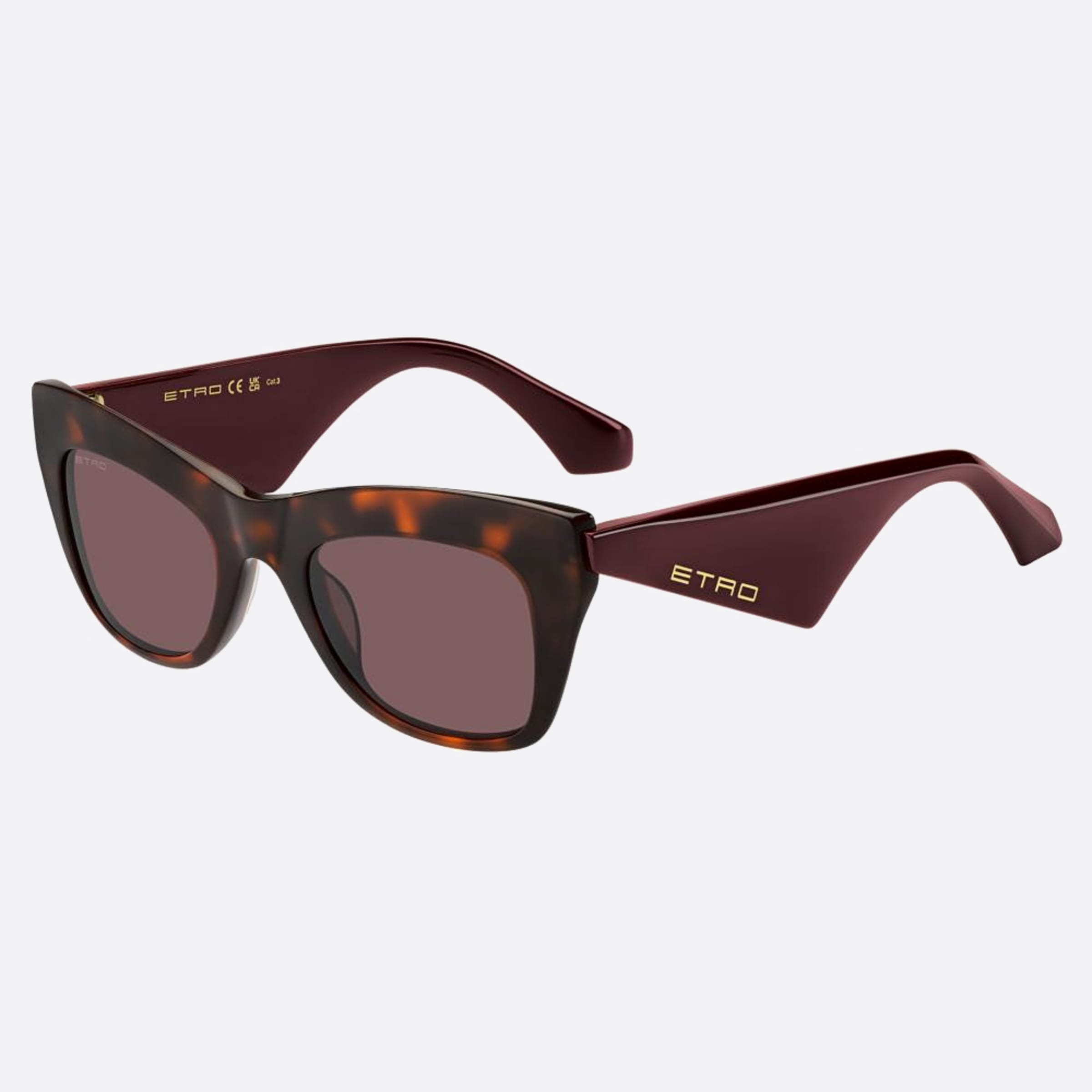 Etro 51mm Etro Havana Butterfly Women Sunglasses - Side View