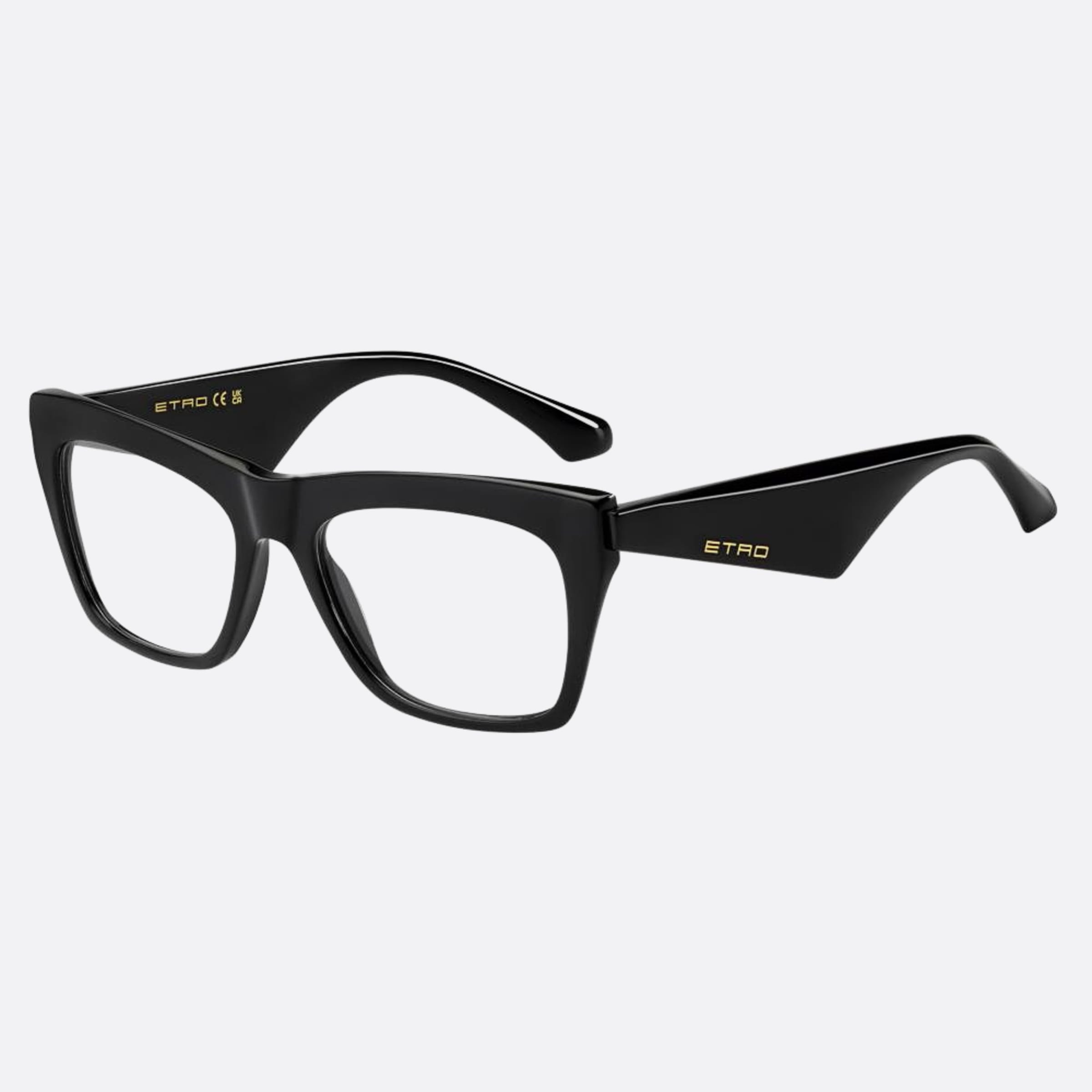 Etro 53mm Etro Black Butterfly Unisex Eyeglasses - Side View
