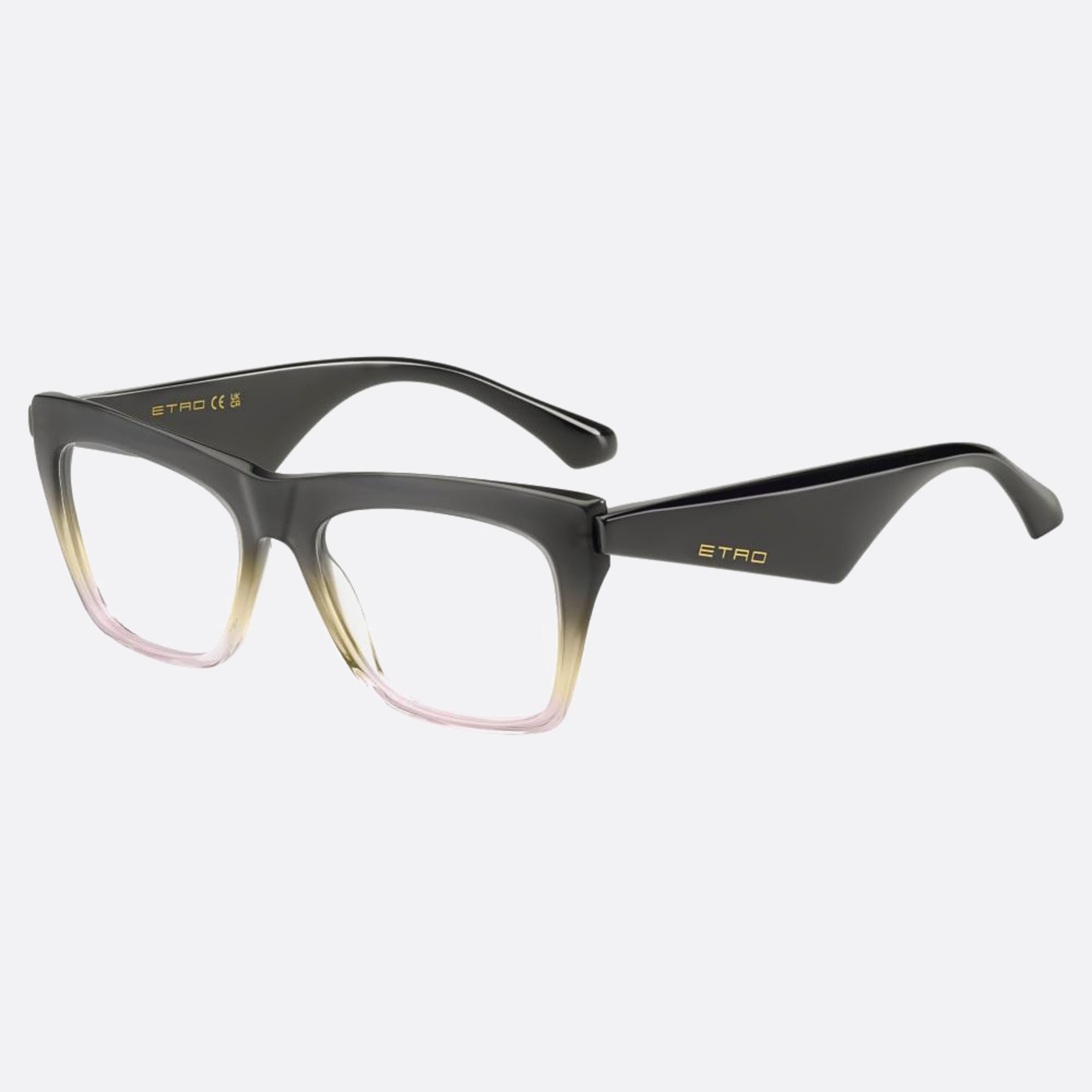Etro 53mm Etro Xyo Grey Butterfly Unisex Eyeglasses - Side View