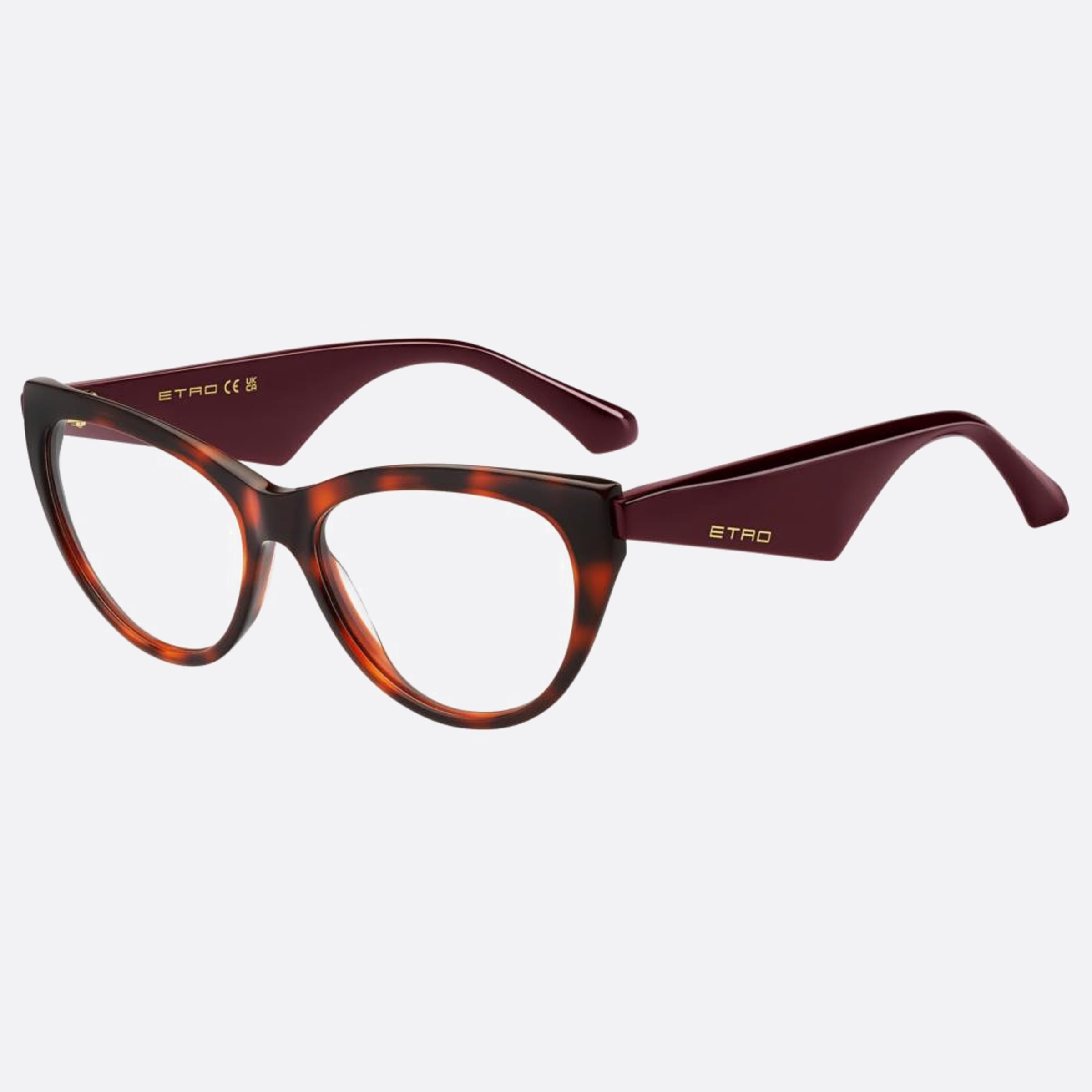 Etro 55mm Etro Havana Cat Eye Women Eyeglasses - Side View