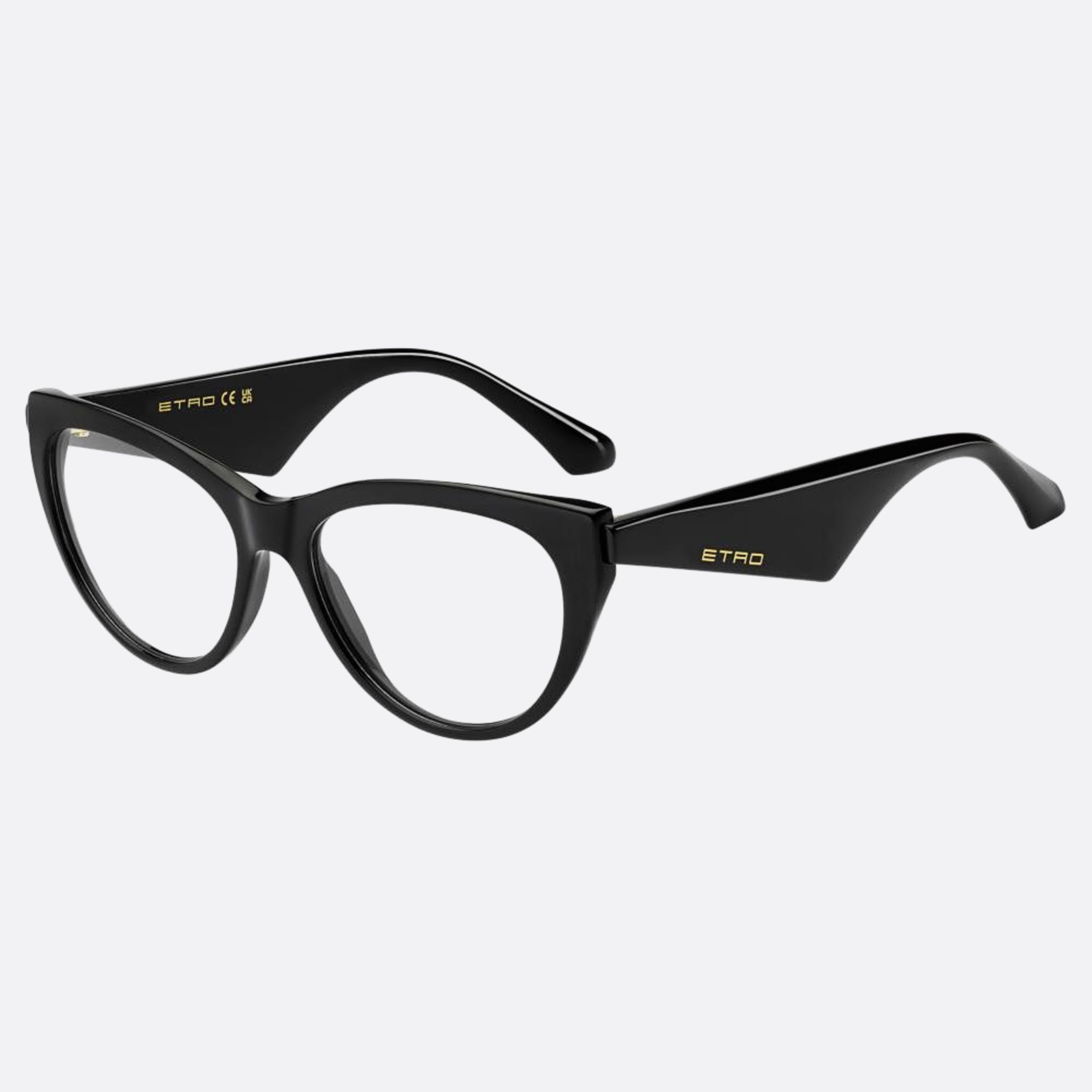 Etro 55mm Etro Black Cat Eye Women Eyeglasses - Side View