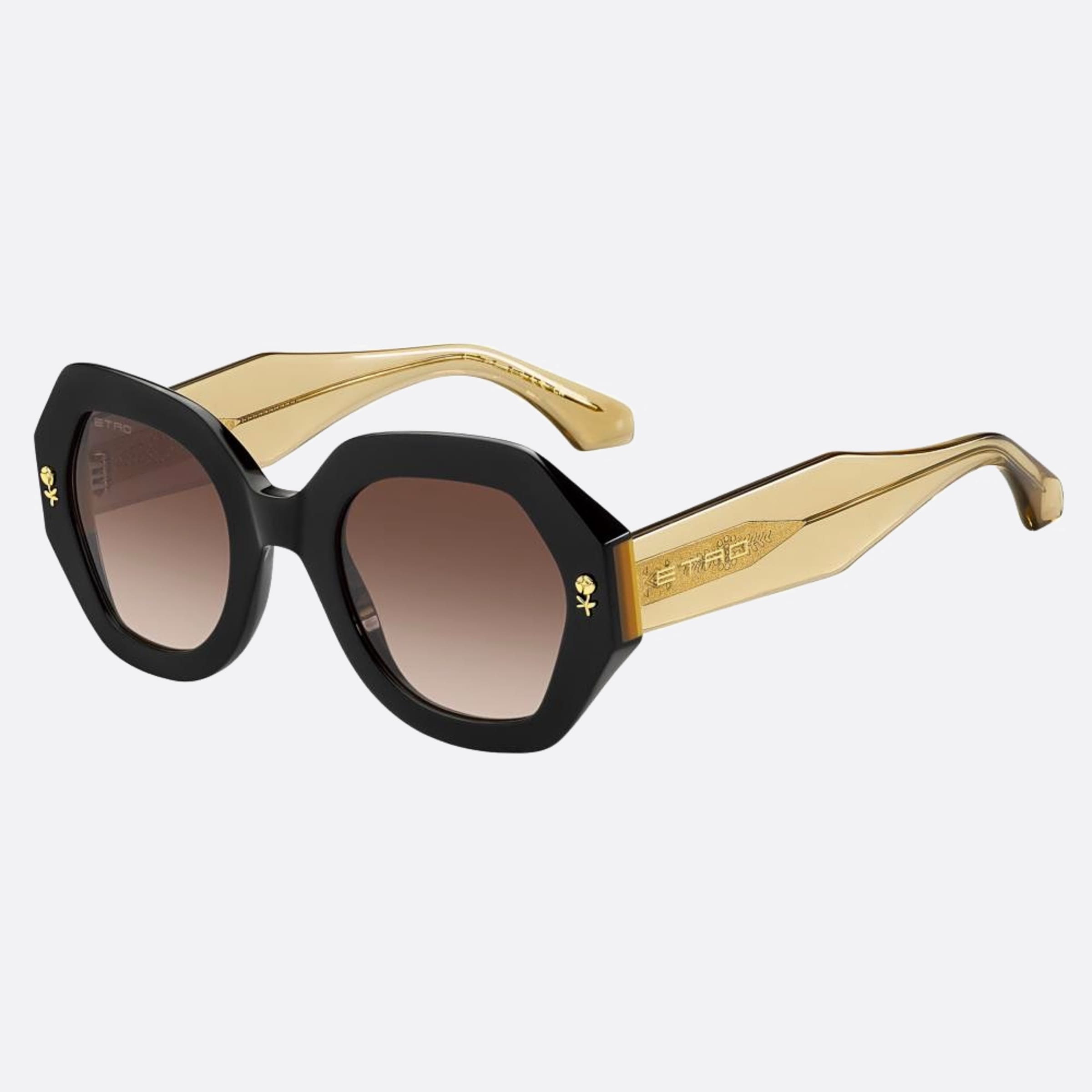 Etro 50mm Etro 71c Black Geometric Women Sunglasses - Side View