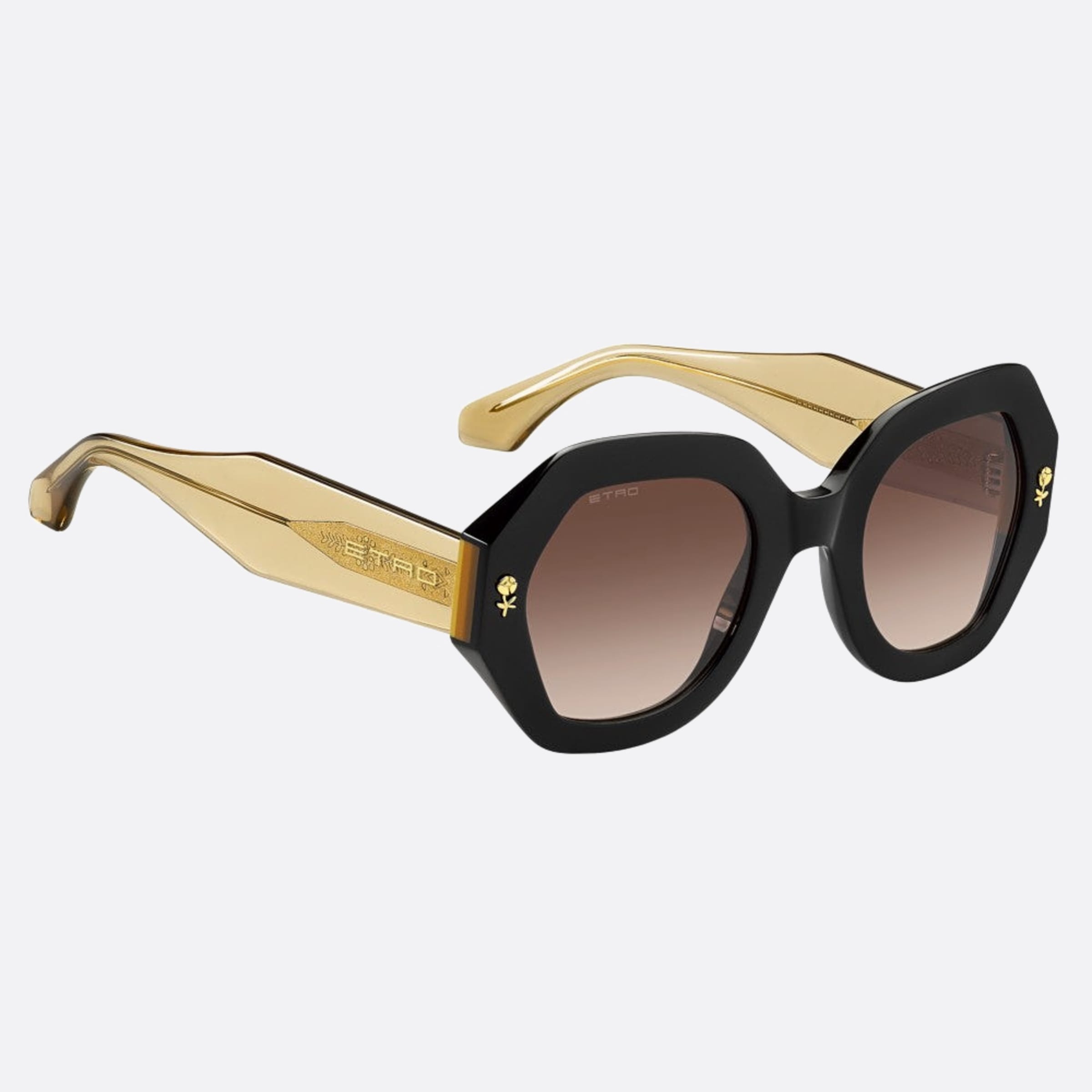 Etro 50mm Etro 71c Black Geometric Women Sunglasses - Detail View