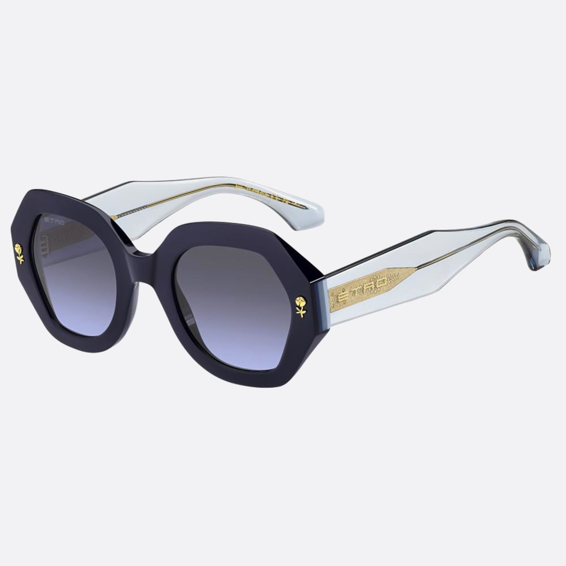 Etro 50mm Etro Pjp Blue Geometric Women Sunglasses - Side View