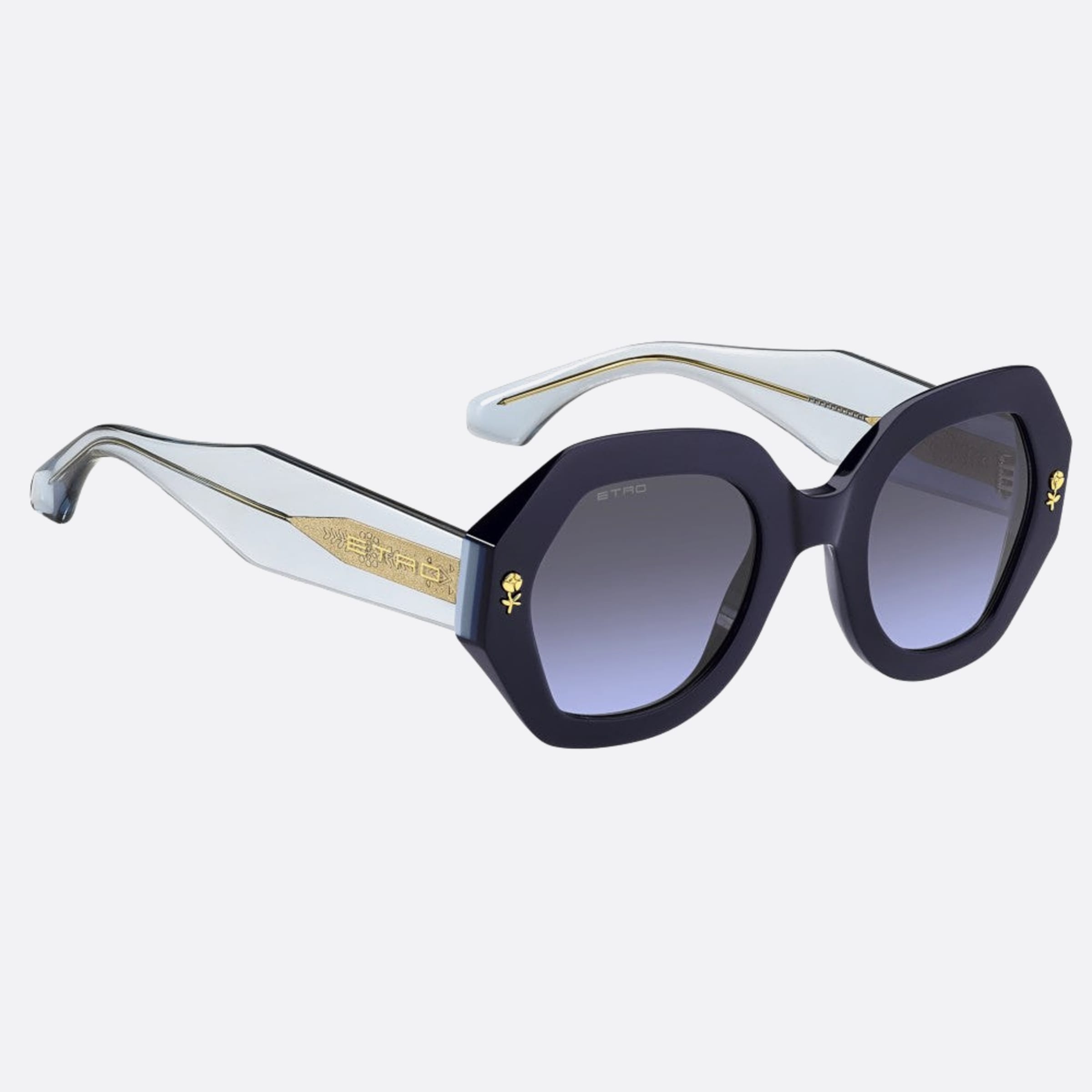 Etro 50mm Etro Pjp Blue Geometric Women Sunglasses - Detail View