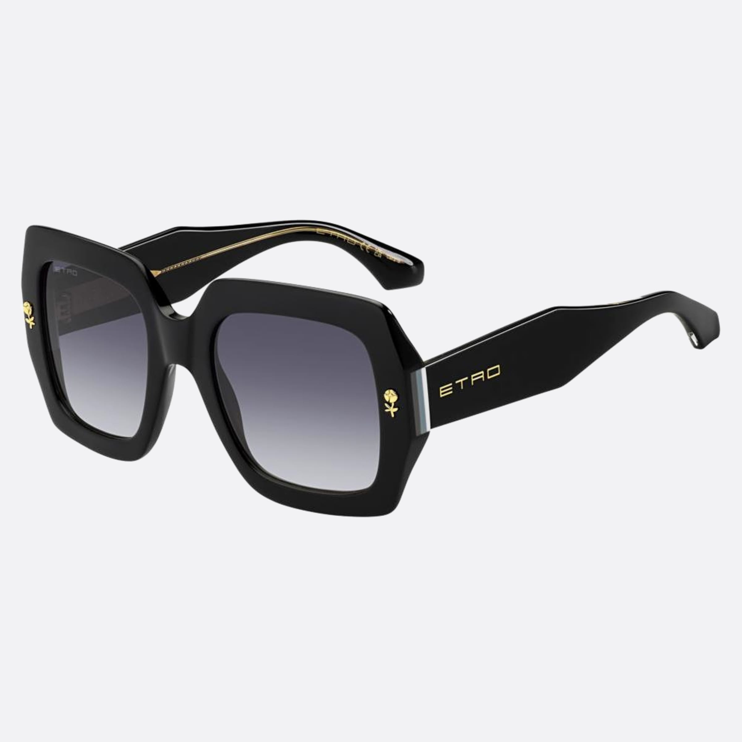 Etro 53mm Etro Black Oversize Women Sunglasses - Side View