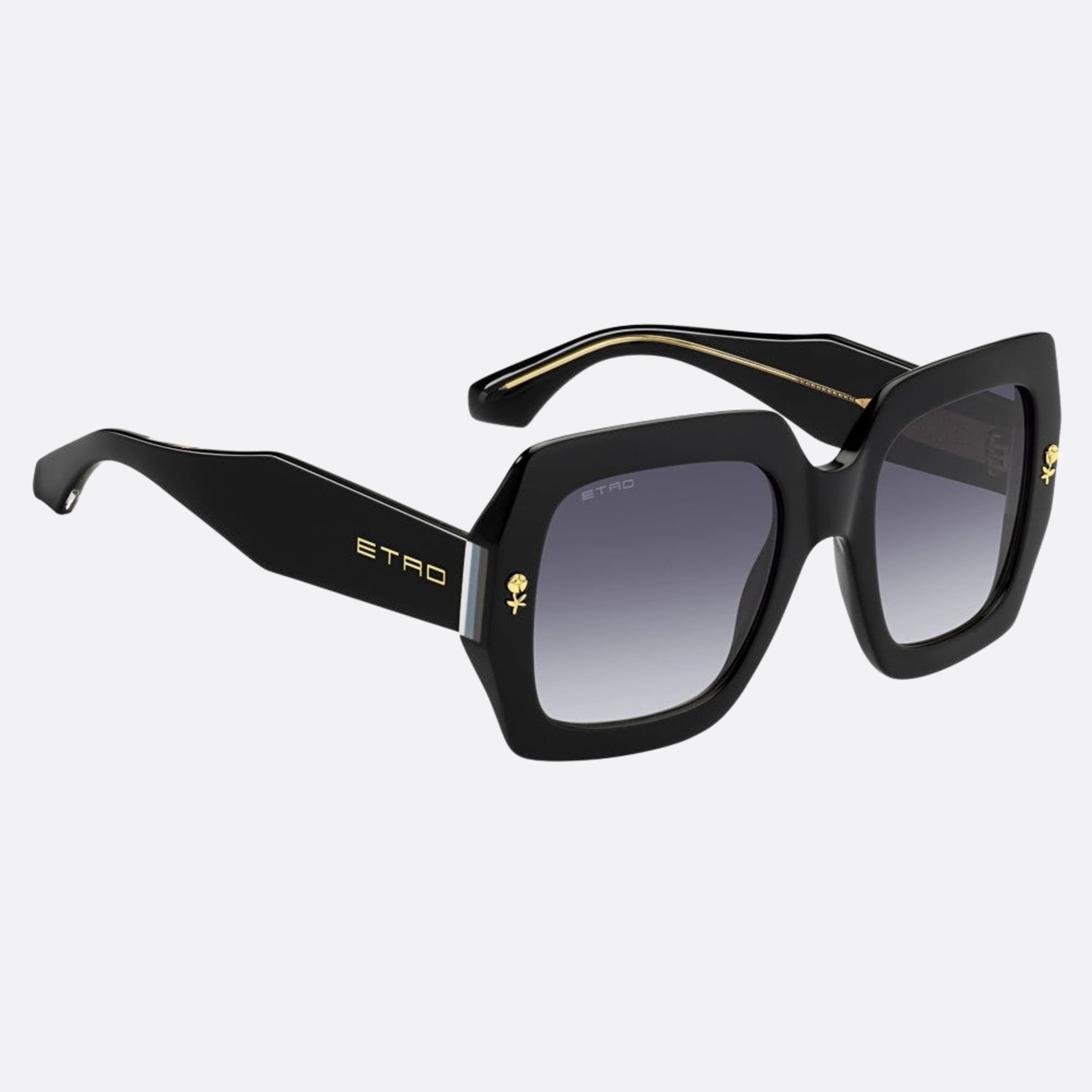 Etro 53mm Etro Black Oversize Women Sunglasses - Detail View