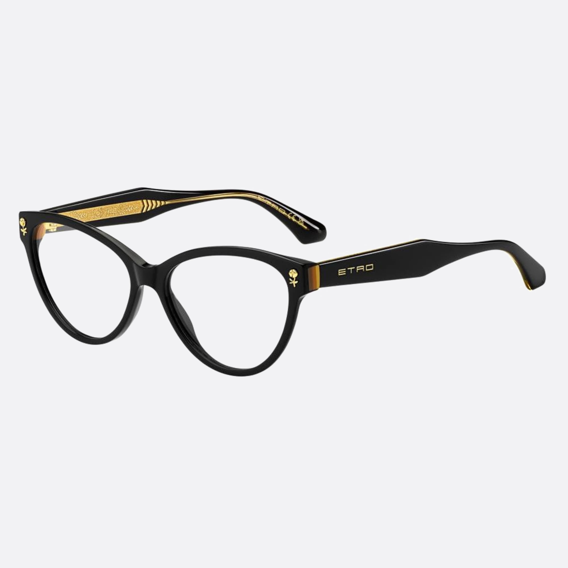 Etro 56mm Etro 71c Black Squared Women Eyeglasses - Side View