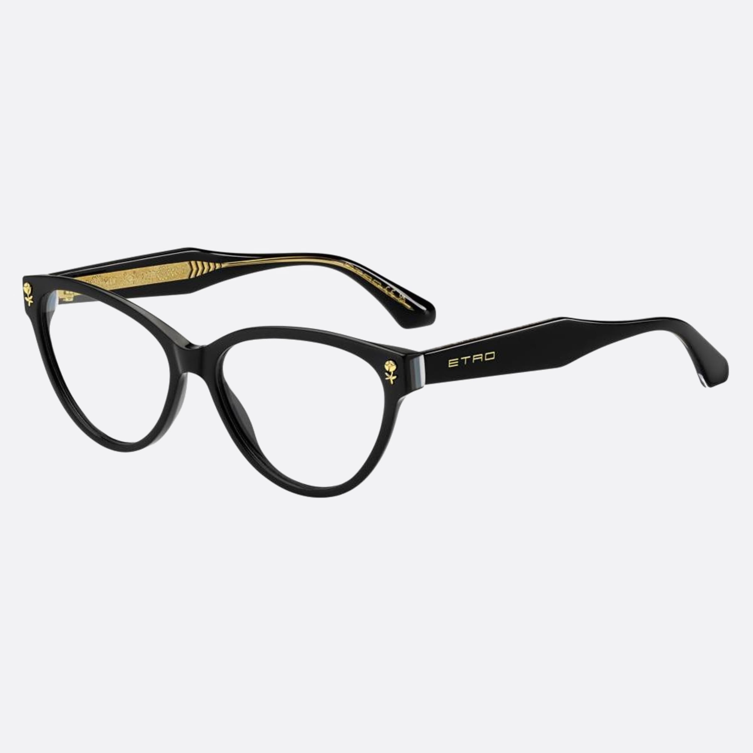 Etro 56mm Etro Black Squared Women Eyeglasses - Side View