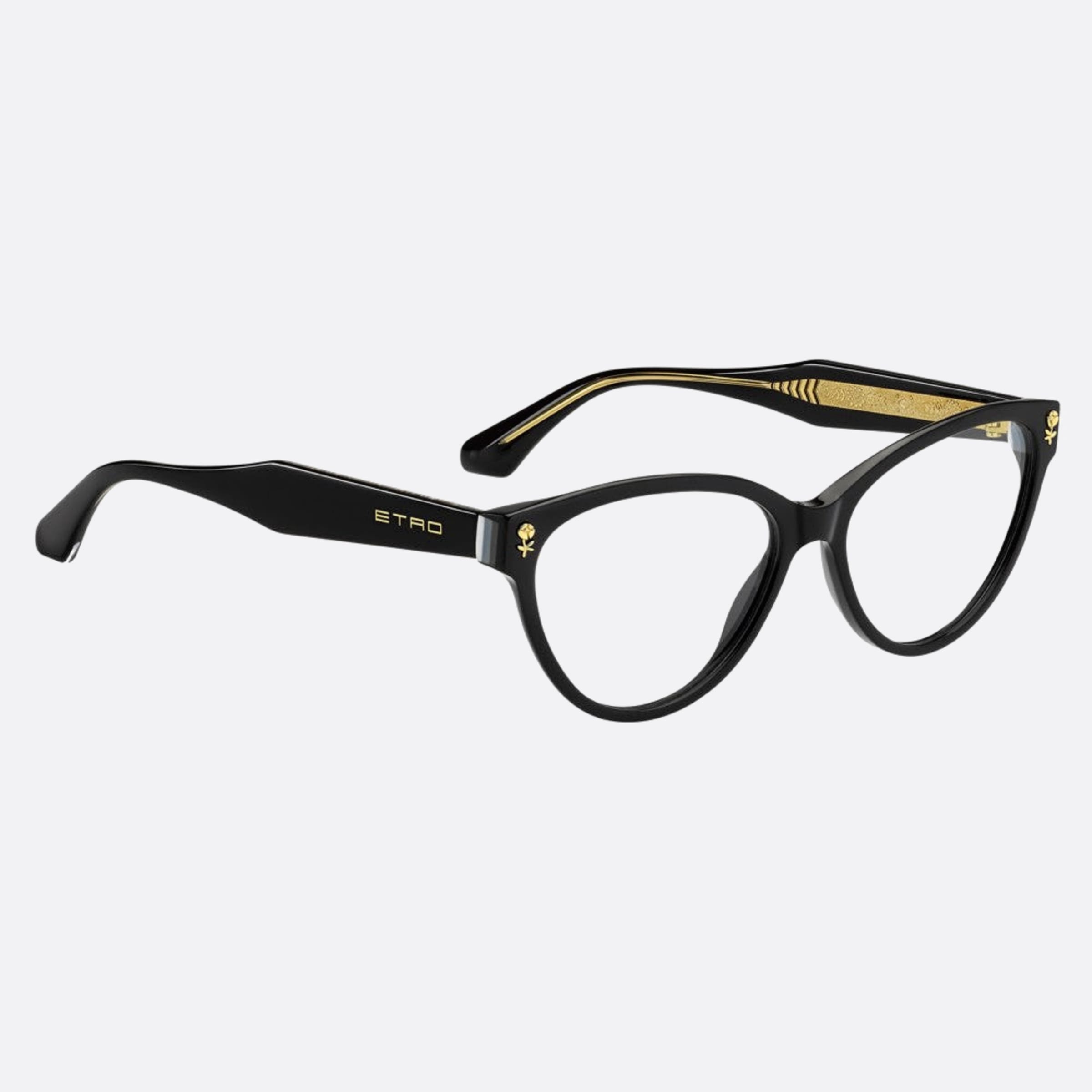 Etro 56mm Etro Black Squared Women Eyeglasses - Detail View