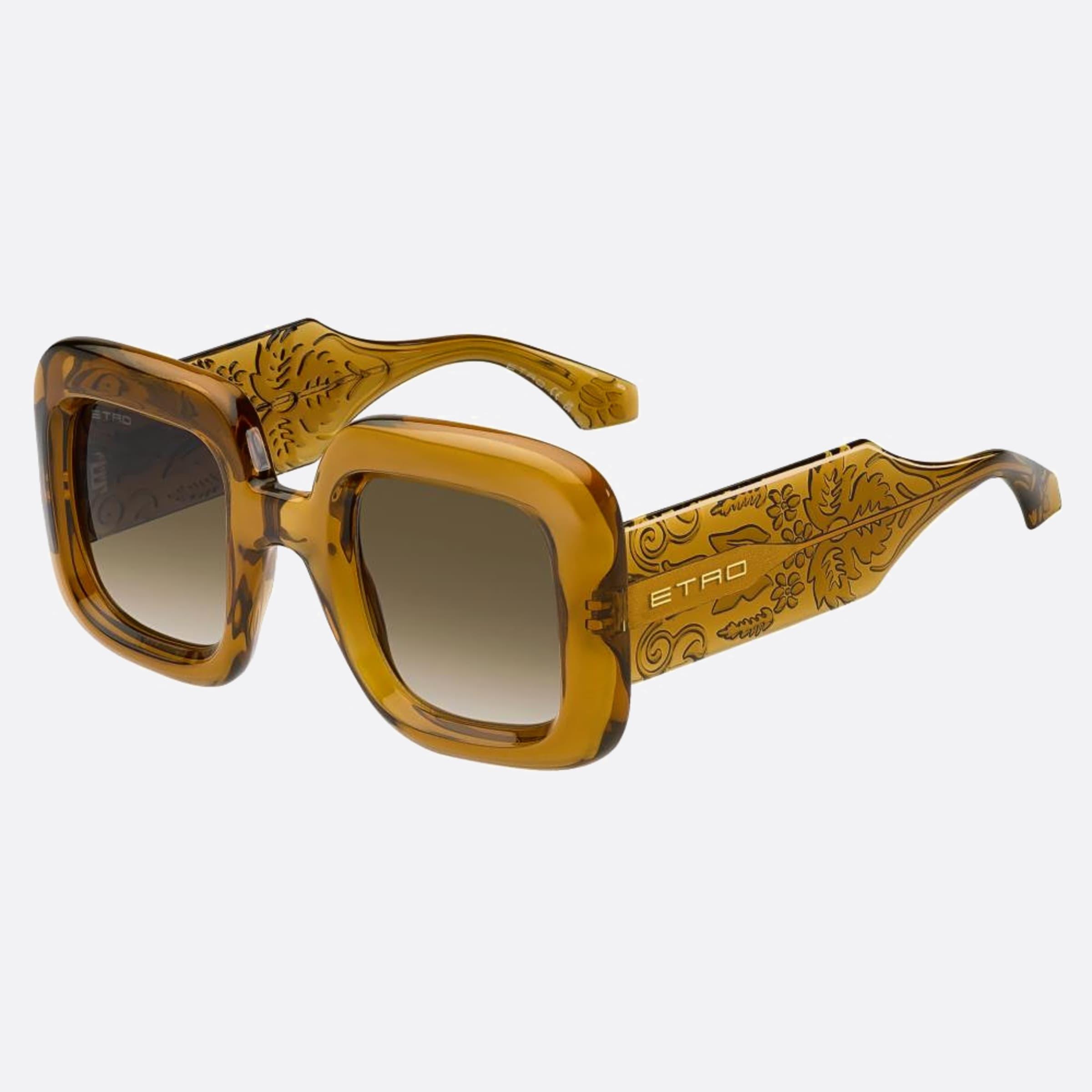 Etro 48mm Etro Etv Yellow Oversize Women Sunglasses - Side View