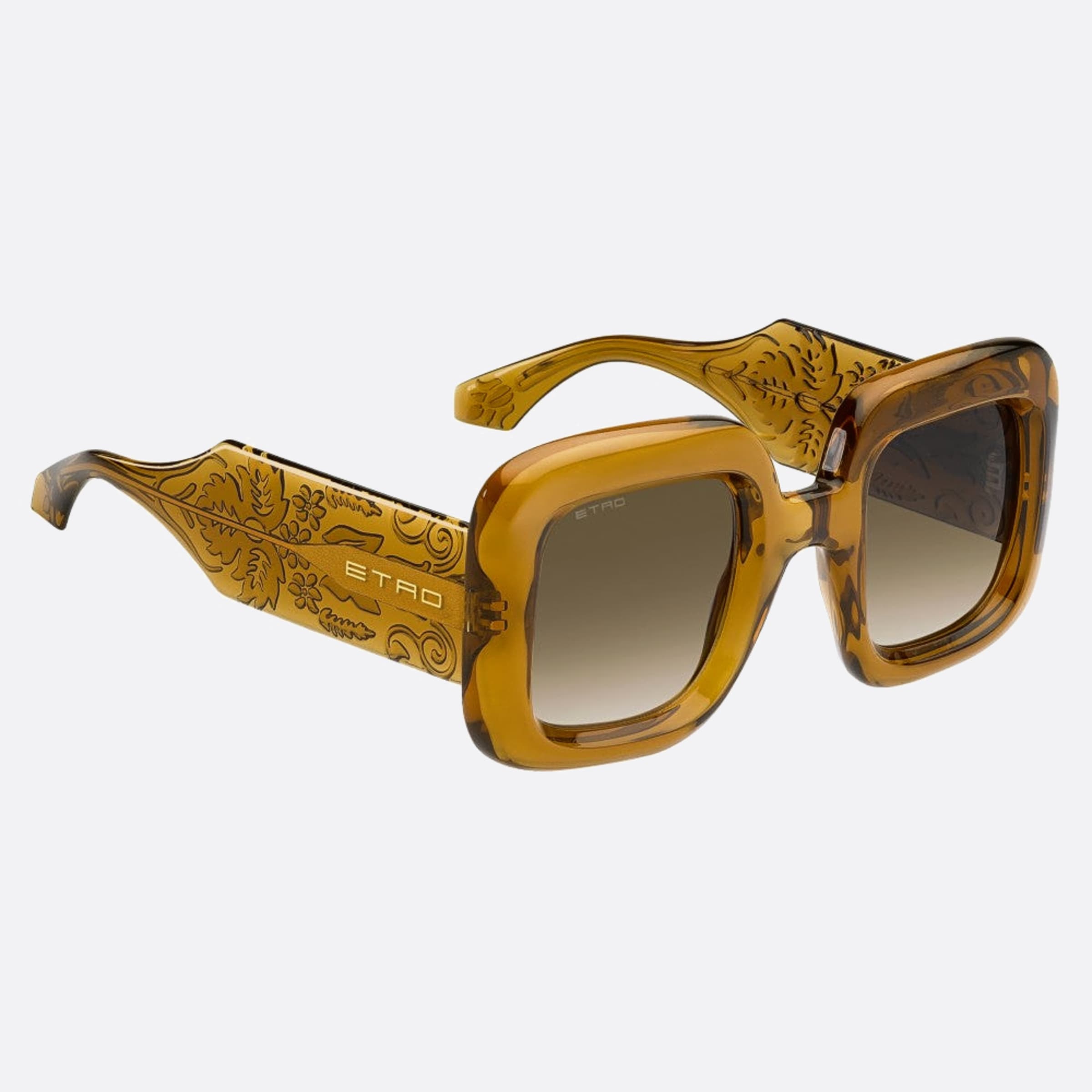 Etro 48mm Etro Etv Yellow Oversize Women Sunglasses - Detail View