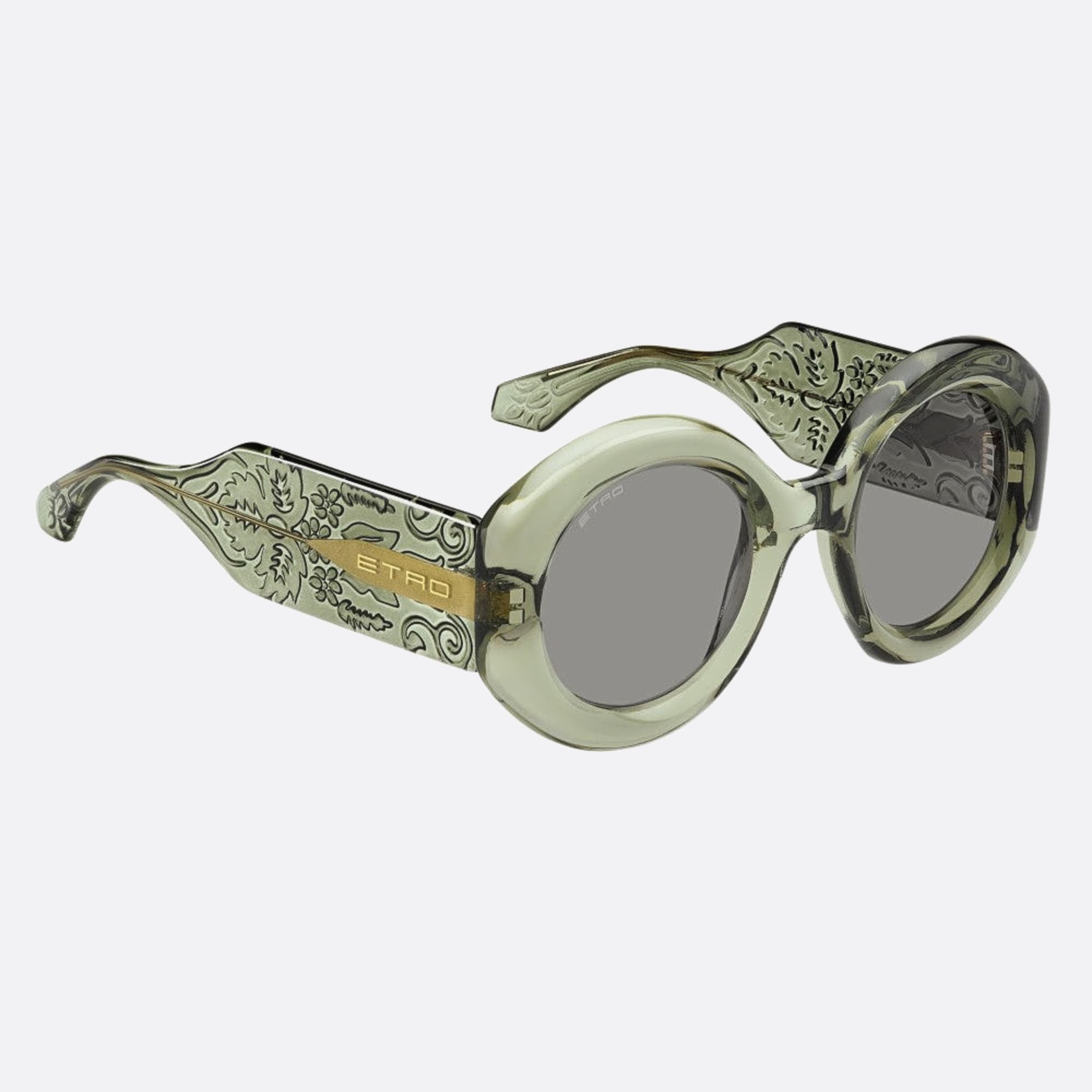 Etro 51mm Etro 1ed Green Round Women Sunglasses - Detail View