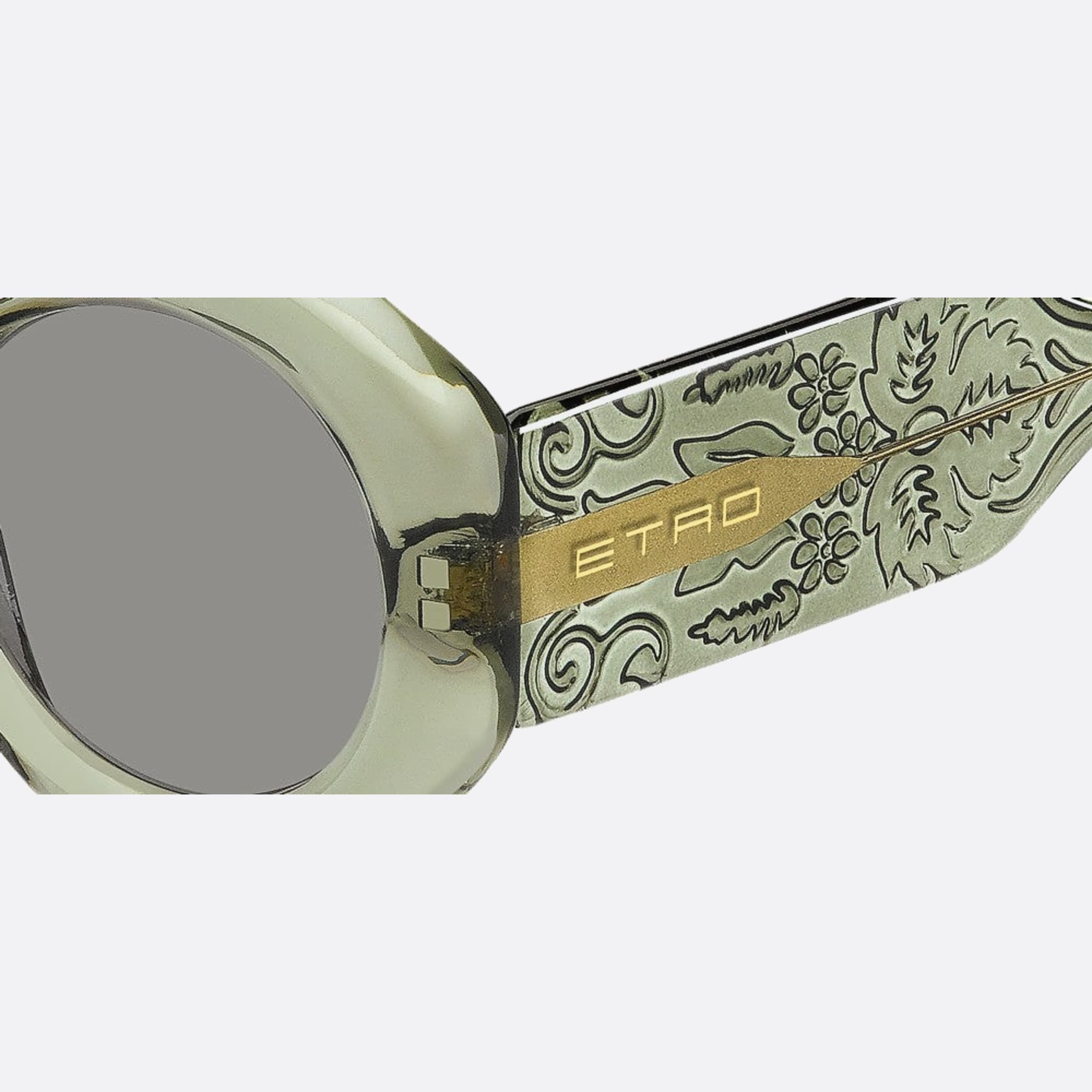 Etro 51mm Etro 1ed Green Round Women Sunglasses - Lifestyle Shot