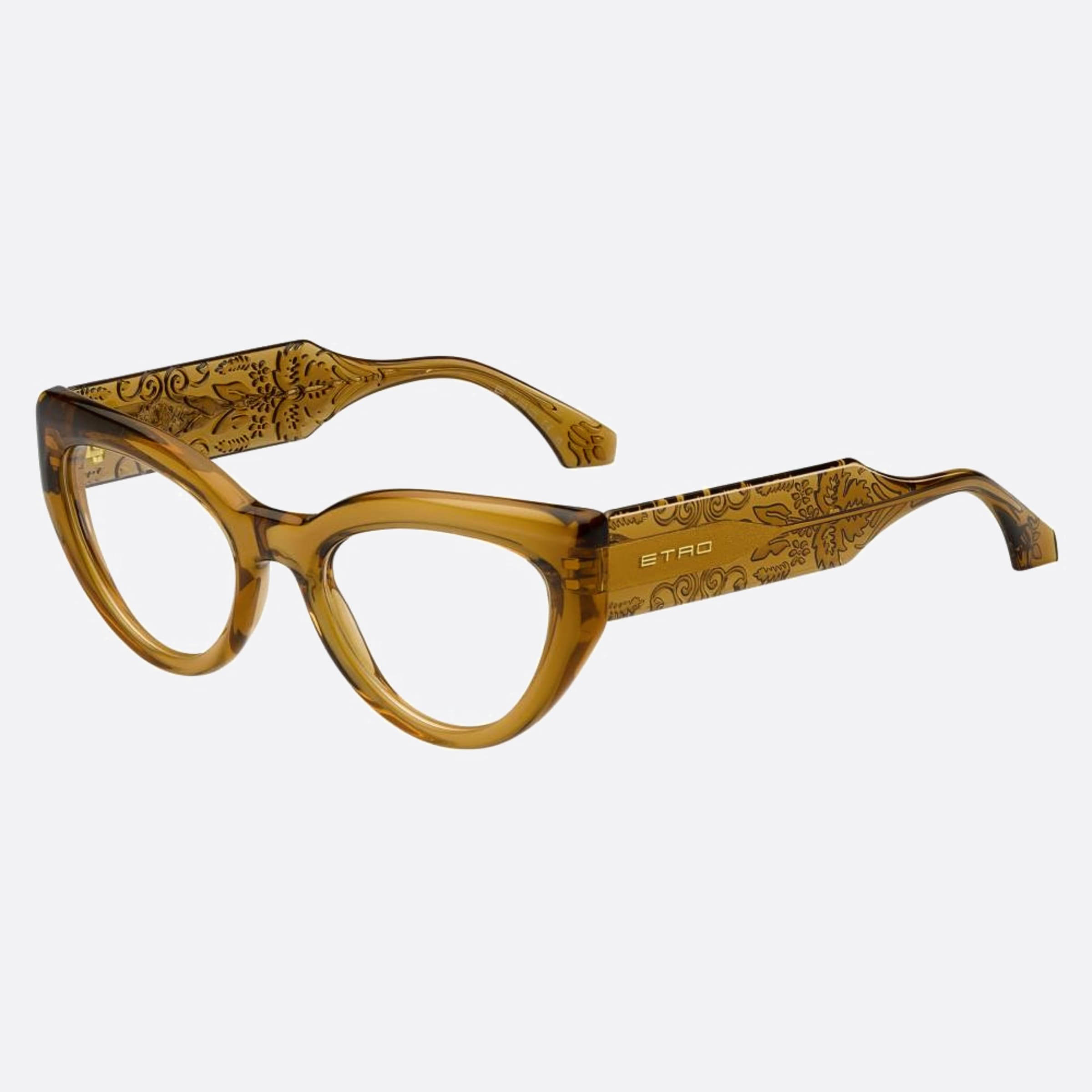 Etro 51mm Etro Etv Yellow Cat Eye Women Eyeglasses - Side View