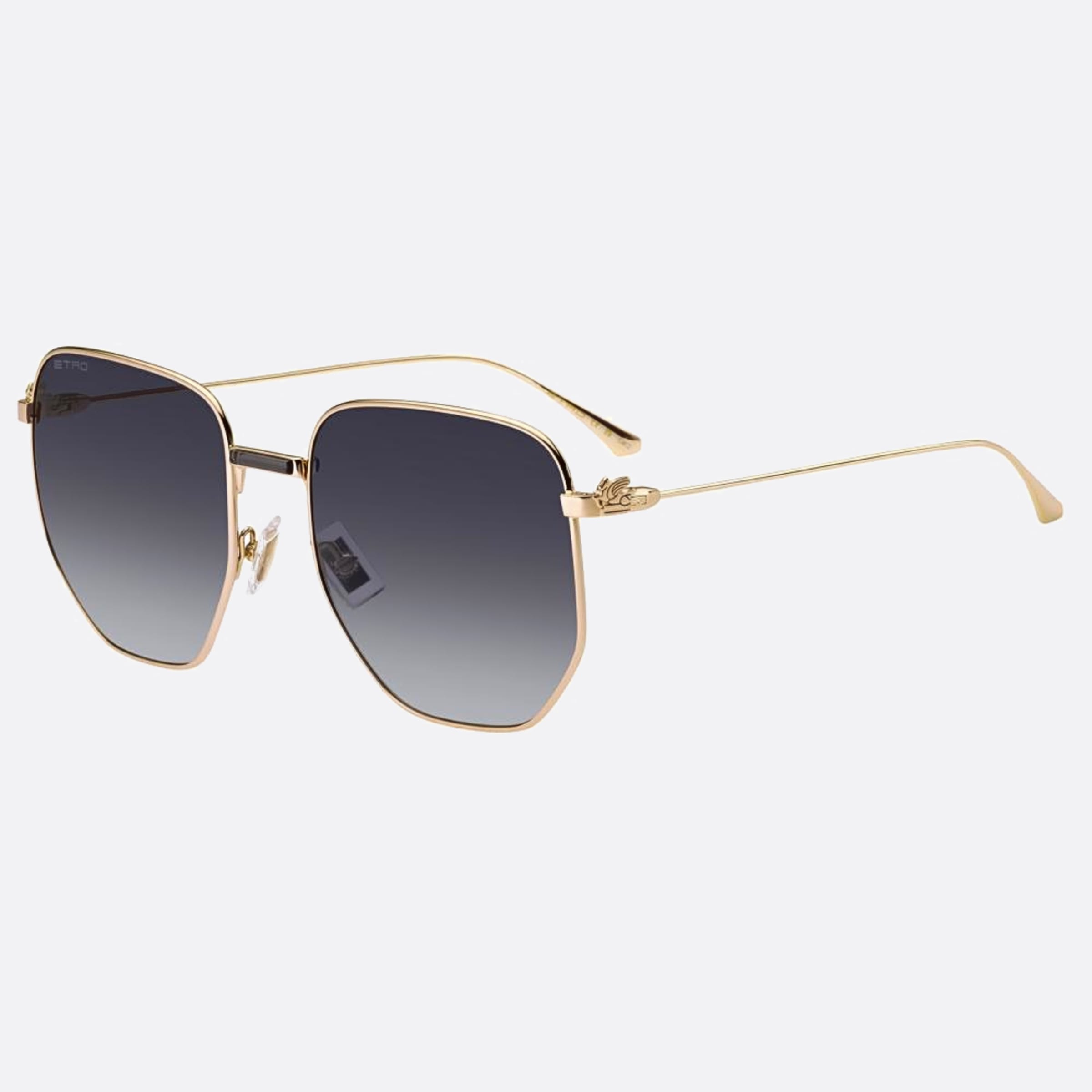 Etro 60mm Etro Rose Gold Geometric Women Sunglasses - Side View