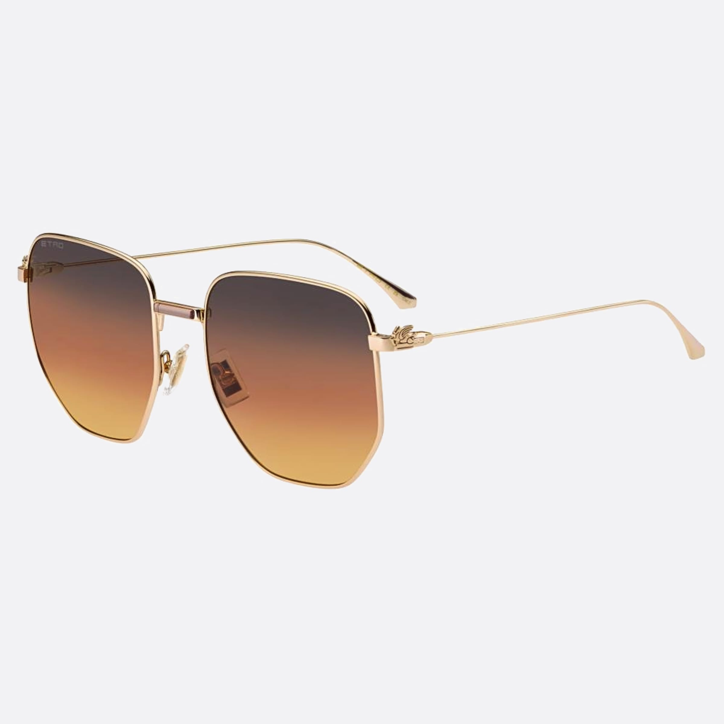 Etro 60mm Etro Rose Gold Geometric Women Sunglasses - Side View