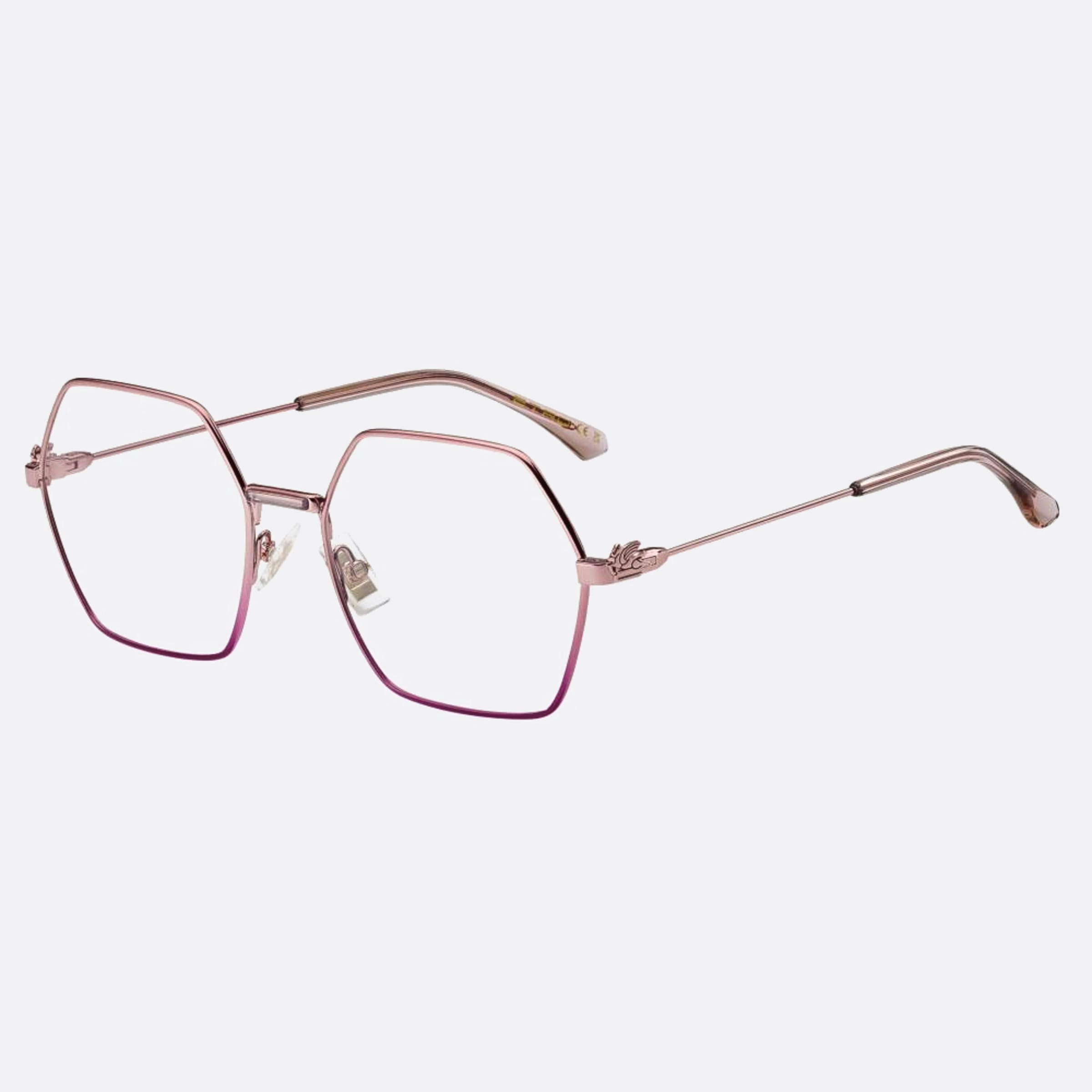 Etro 56mm Etro 94b Pink Geometric Women Eyeglasses - Side View