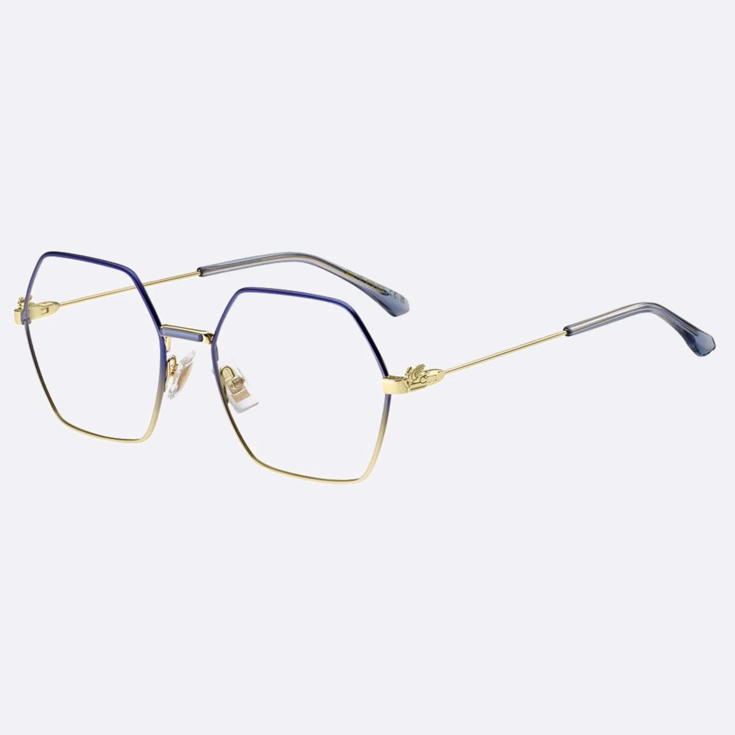 Etro 56mm Etro Ky2 Blue Geometric Women Eyeglasses - Side View