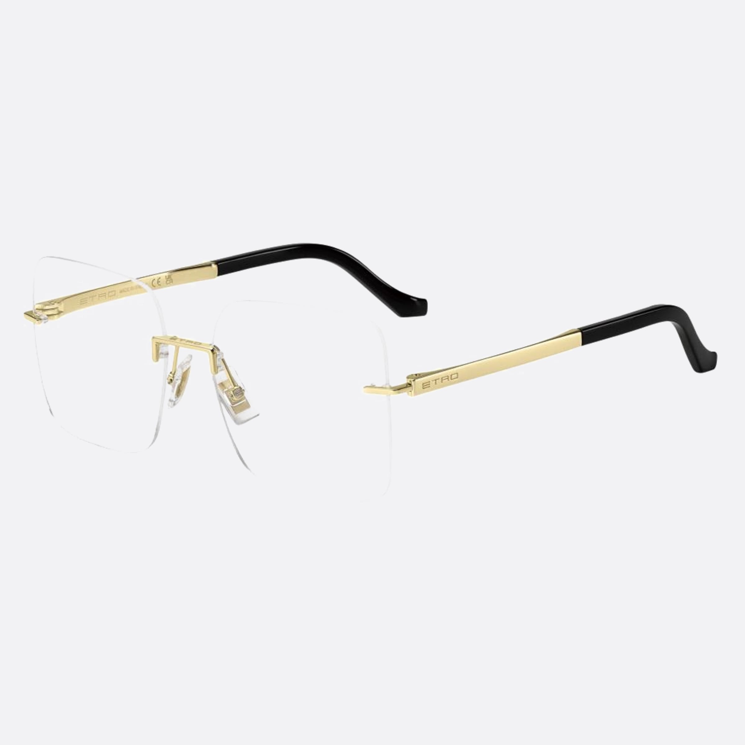 Etro 55mm Etro J5g Black Geometric Women Eyeglasses - Side View