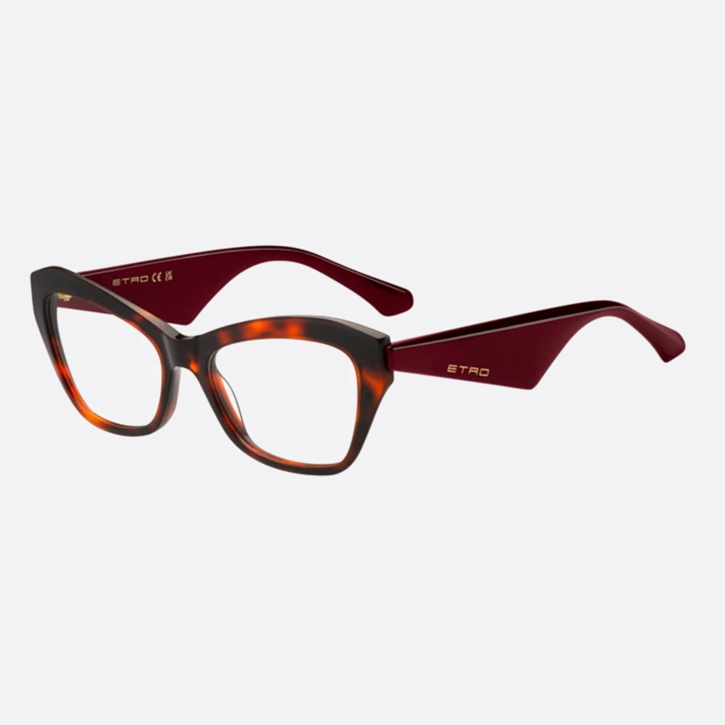 Etro 53mm Etro 65t Havana Rectangle Women Eyeglasses - Side View