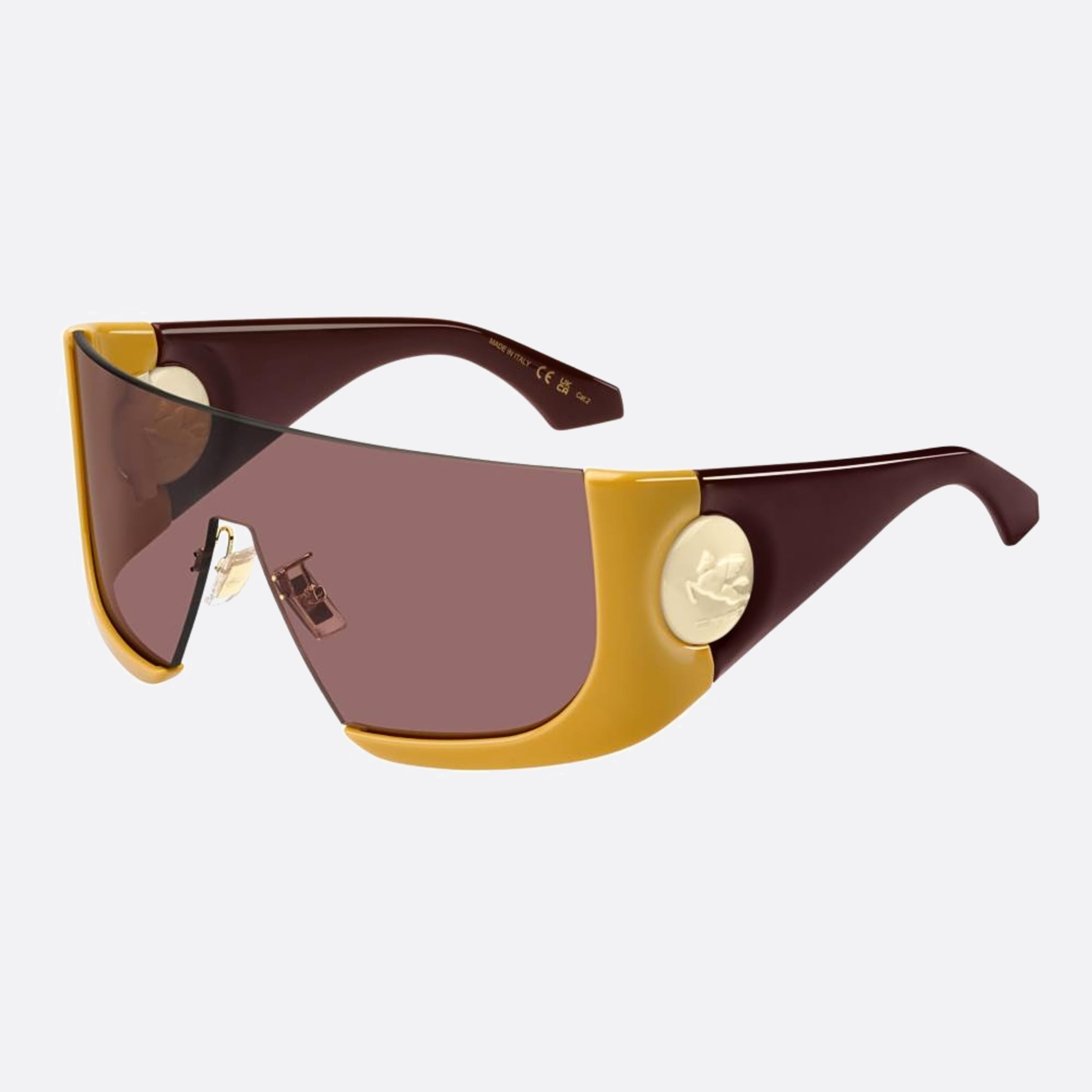 Etro 99mm Etromacaron 40g Yellow Shield Women Sunglasses - Side View