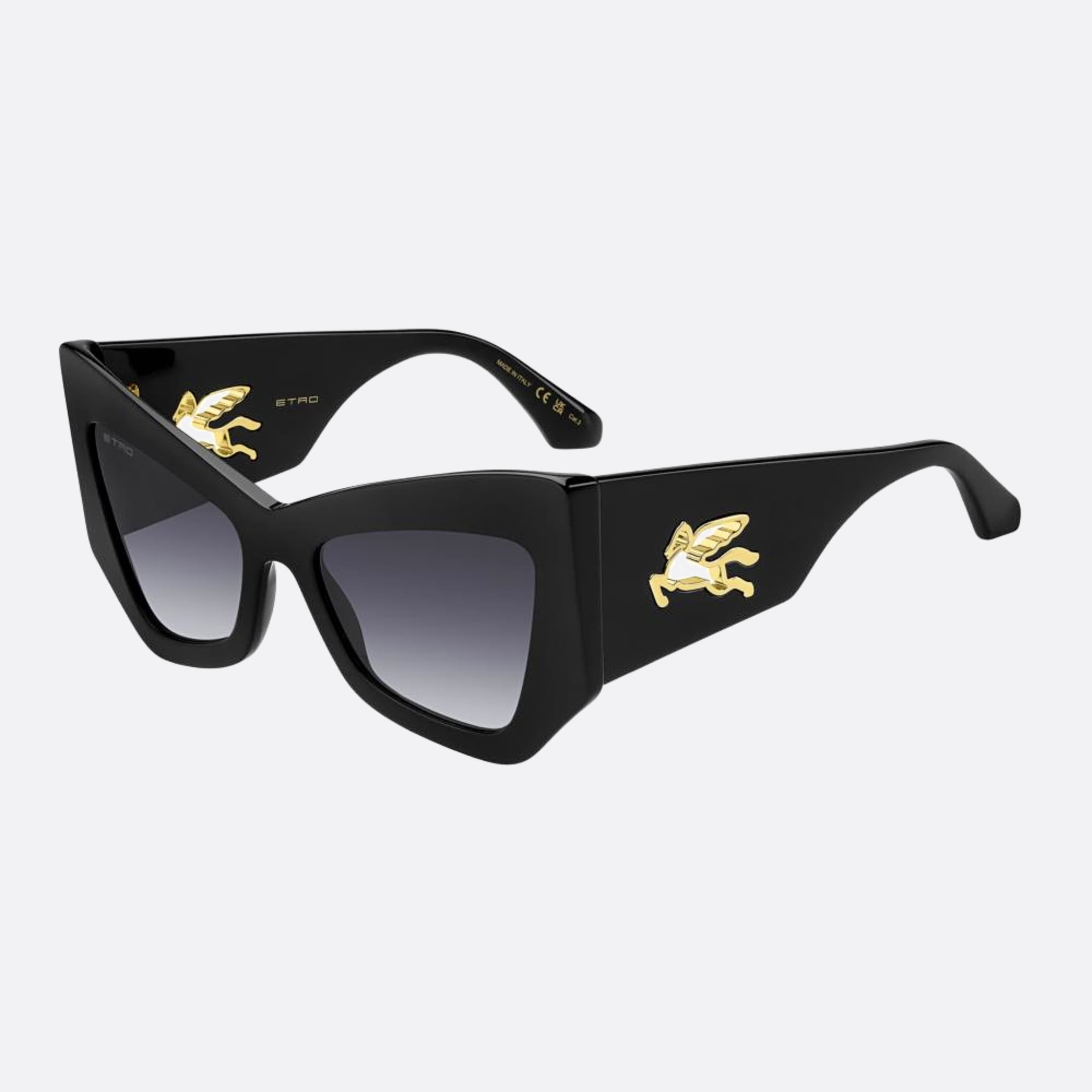 Etro 55mm Etromania Black Butterfly Women Sunglasses - Side View