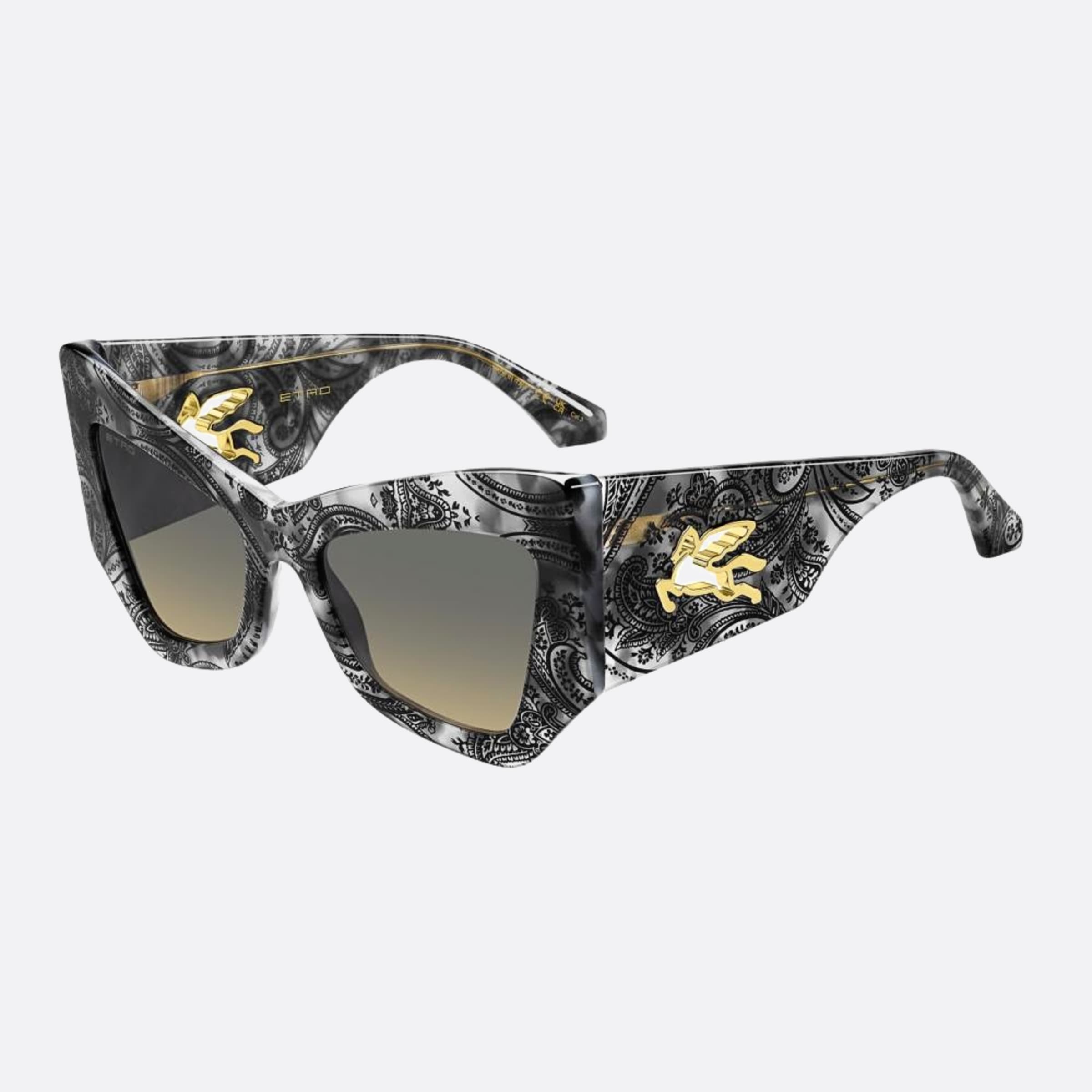 Etro 55mm Etromania Ab8 Grey Butterfly Women Sunglasses - Side View
