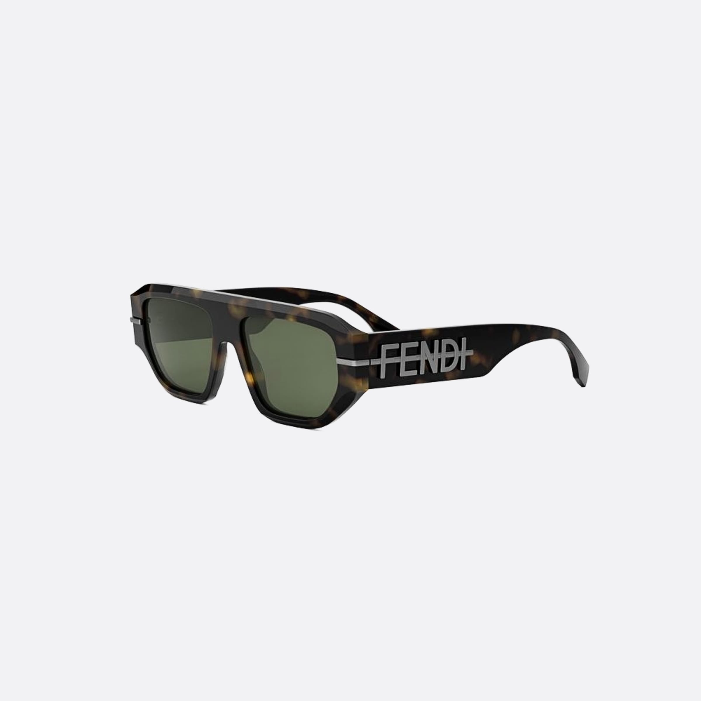 Fendi 54mm 52n Havana Squared Men Sunglasses - Side View