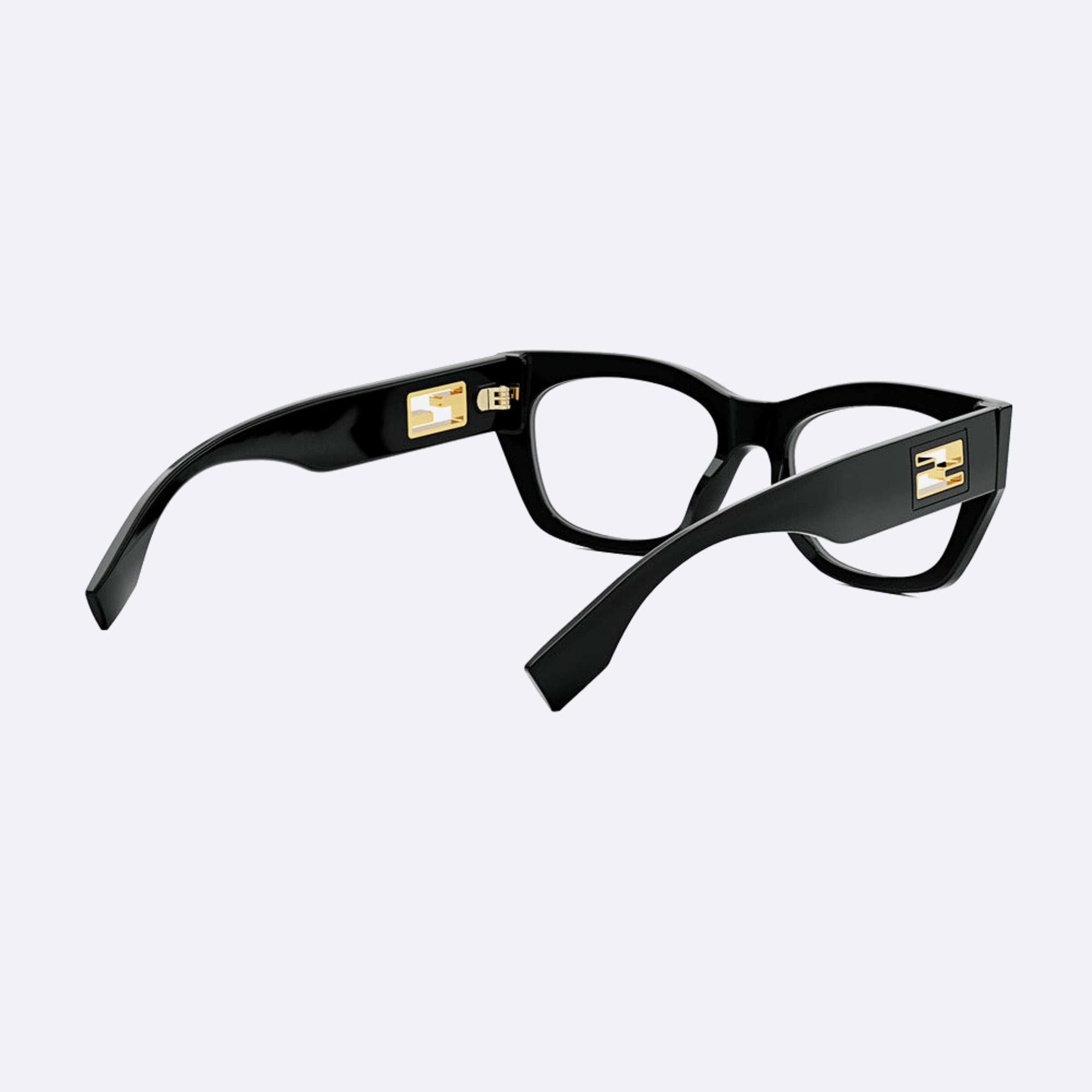Fendi 53mm Baguette Black Rectangle Women Eyeglasses - Additional Angle
