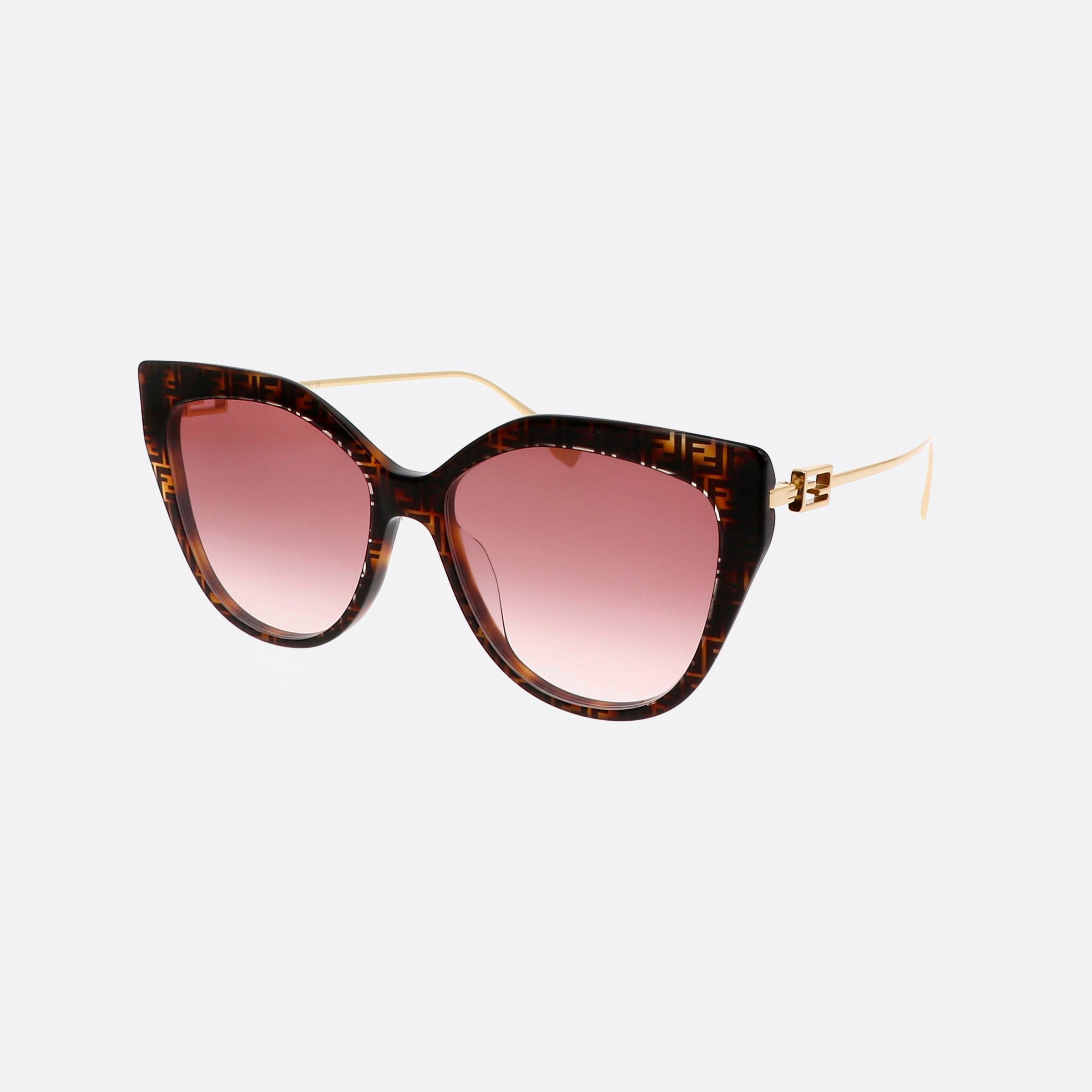 Fendi 57mm Baguette Fe40011u 55t Tortoise Unisex Sunglasses - Main View