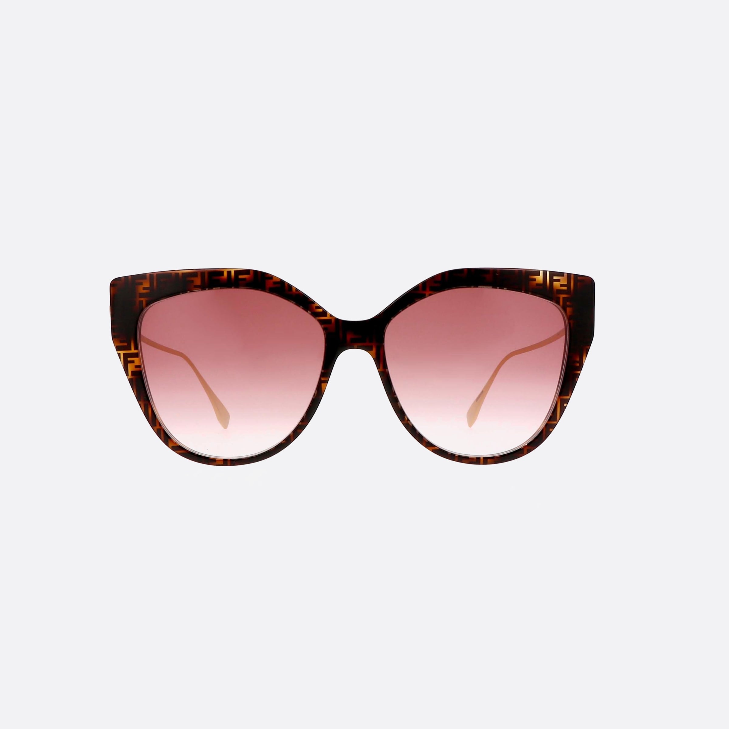 Fendi 57mm Baguette Fe40011u 55t Tortoise Unisex Sunglasses - Side View