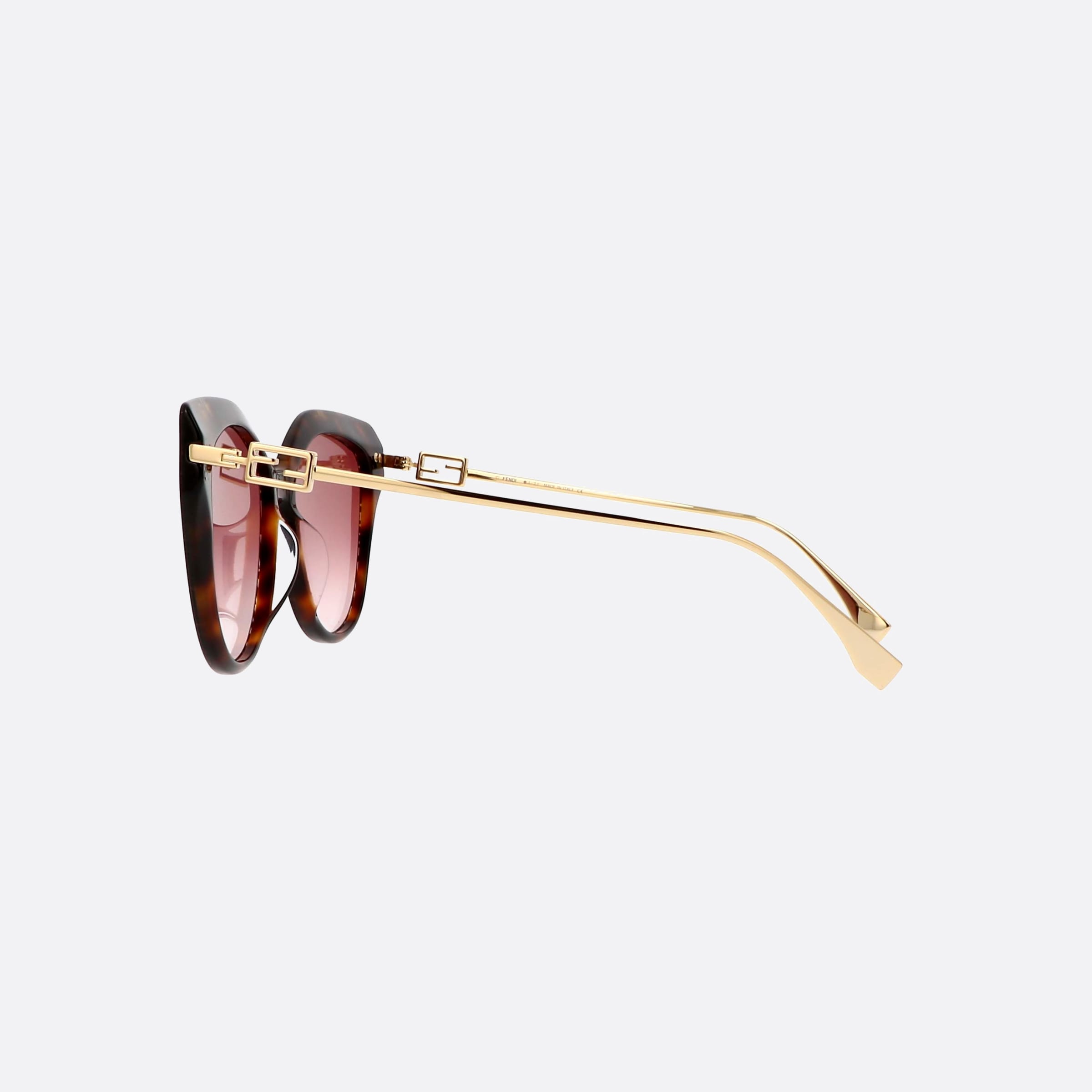 Fendi 57mm Baguette Fe40011u 55t Tortoise Unisex Sunglasses - Detail View