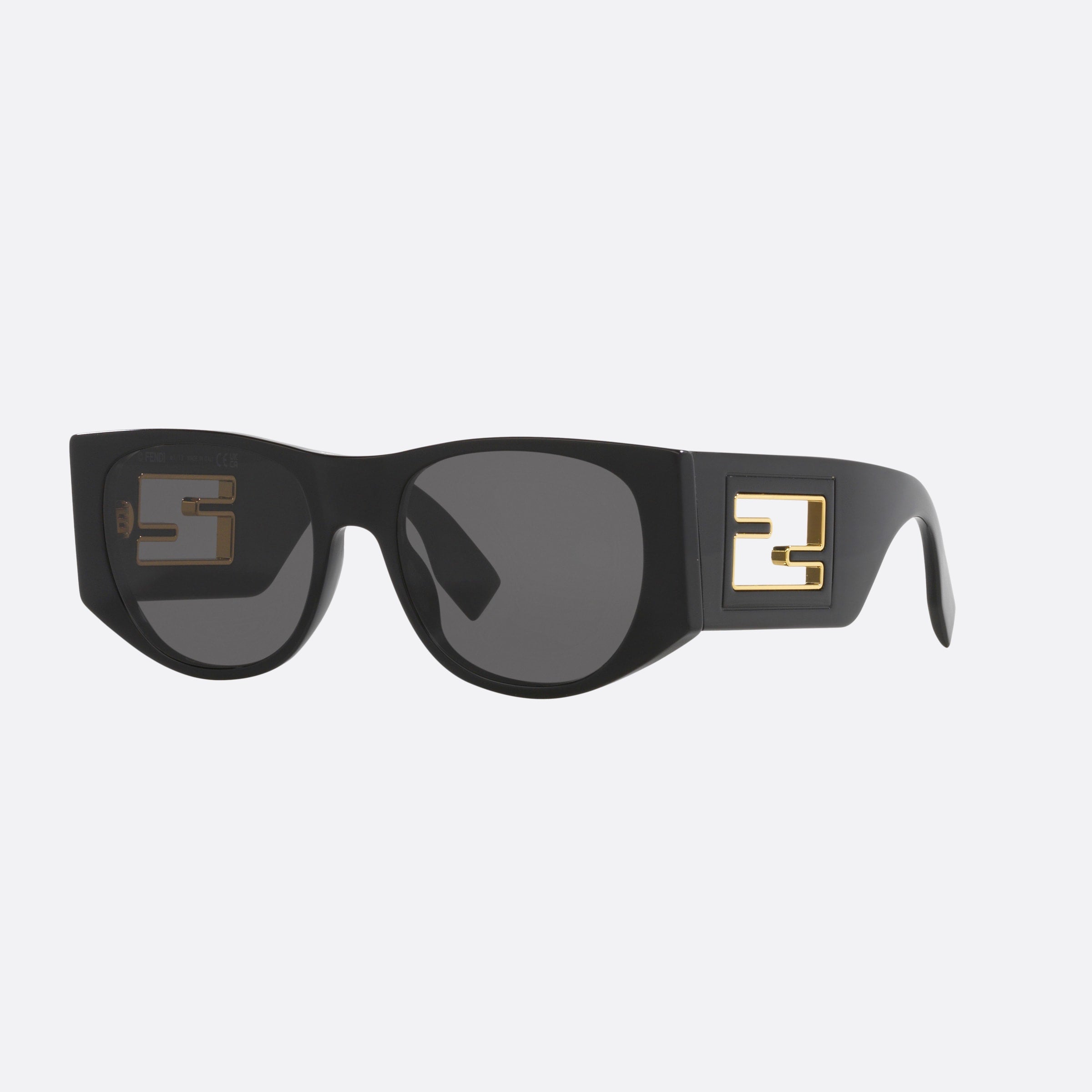 Fendi 54mm Baguette Fe40109i 01a Black Oval Women Sunglasses - Main View
