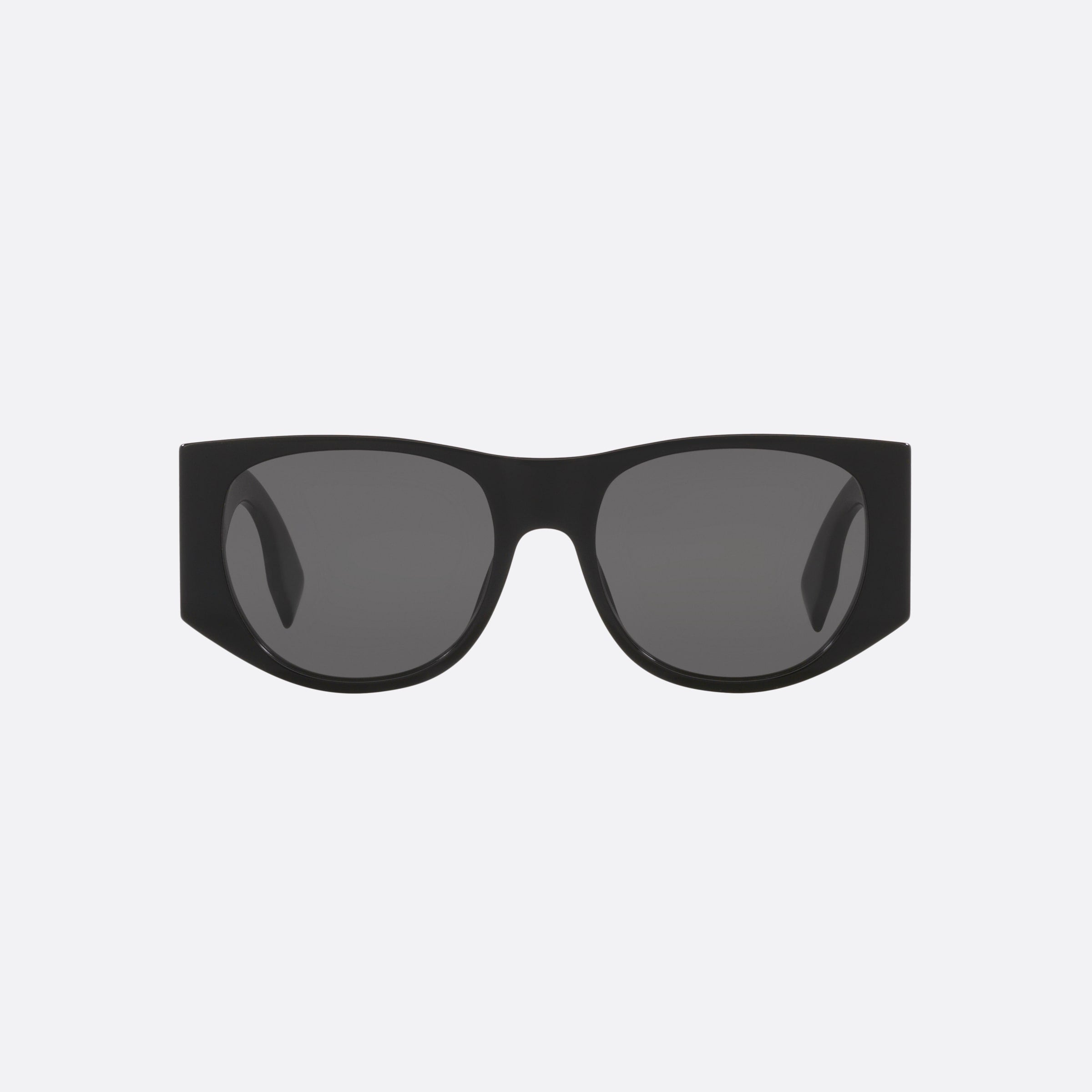 Fendi 54mm Baguette Fe40109i 01a Black Oval Women Sunglasses - Side View