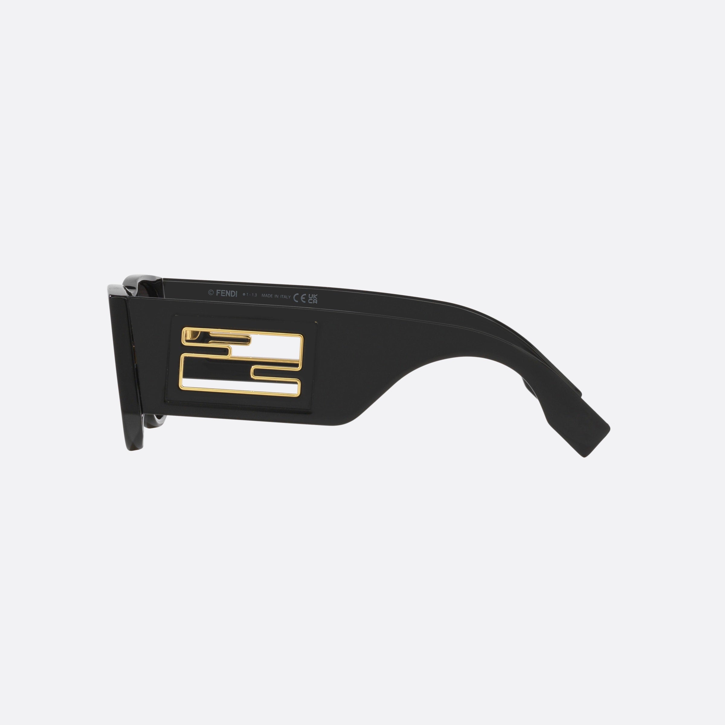 Fendi 54mm Baguette Fe40109i 01a Black Oval Women Sunglasses - Detail View